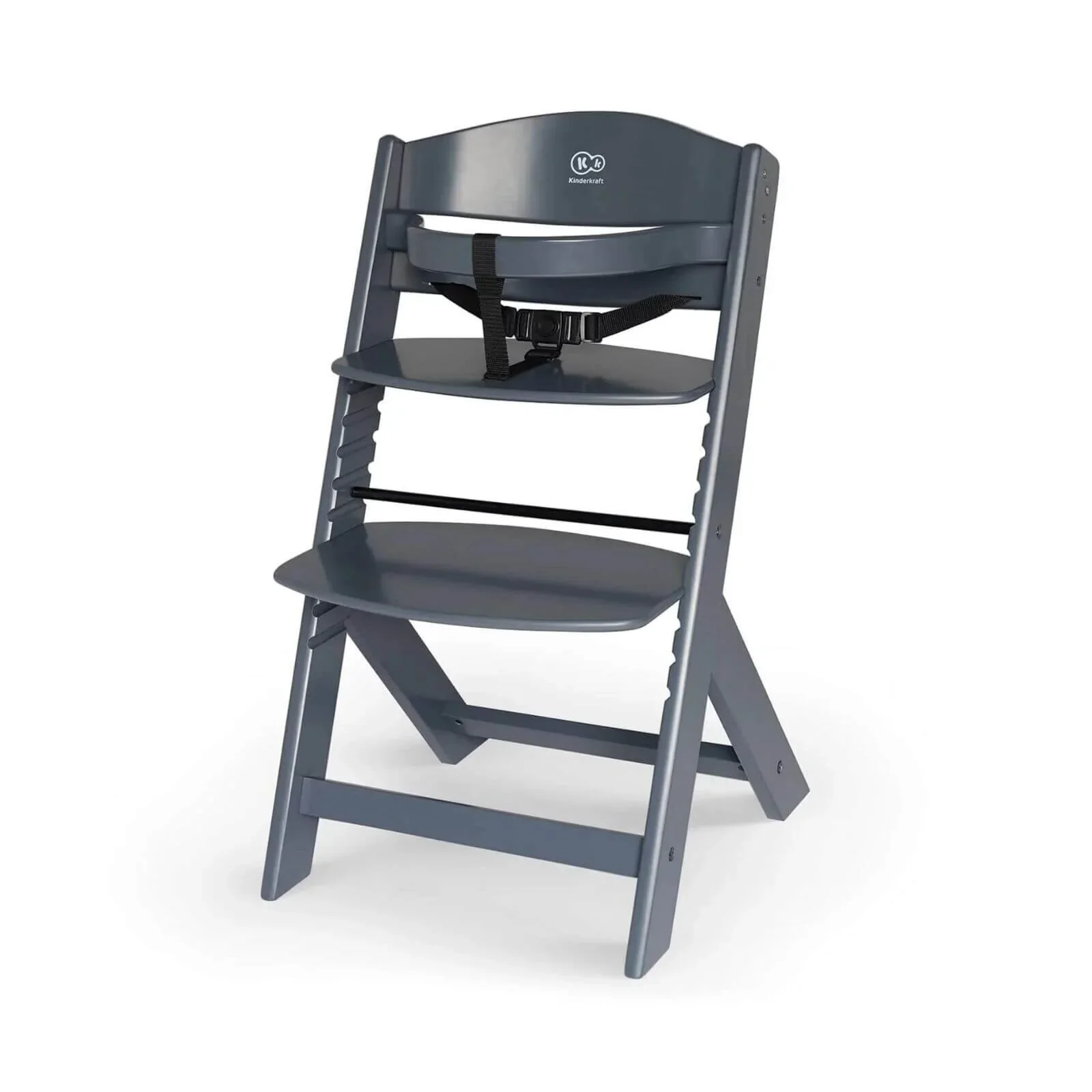 Kinderkraft Enock Wooden Highchair - Full Grey - Image 2