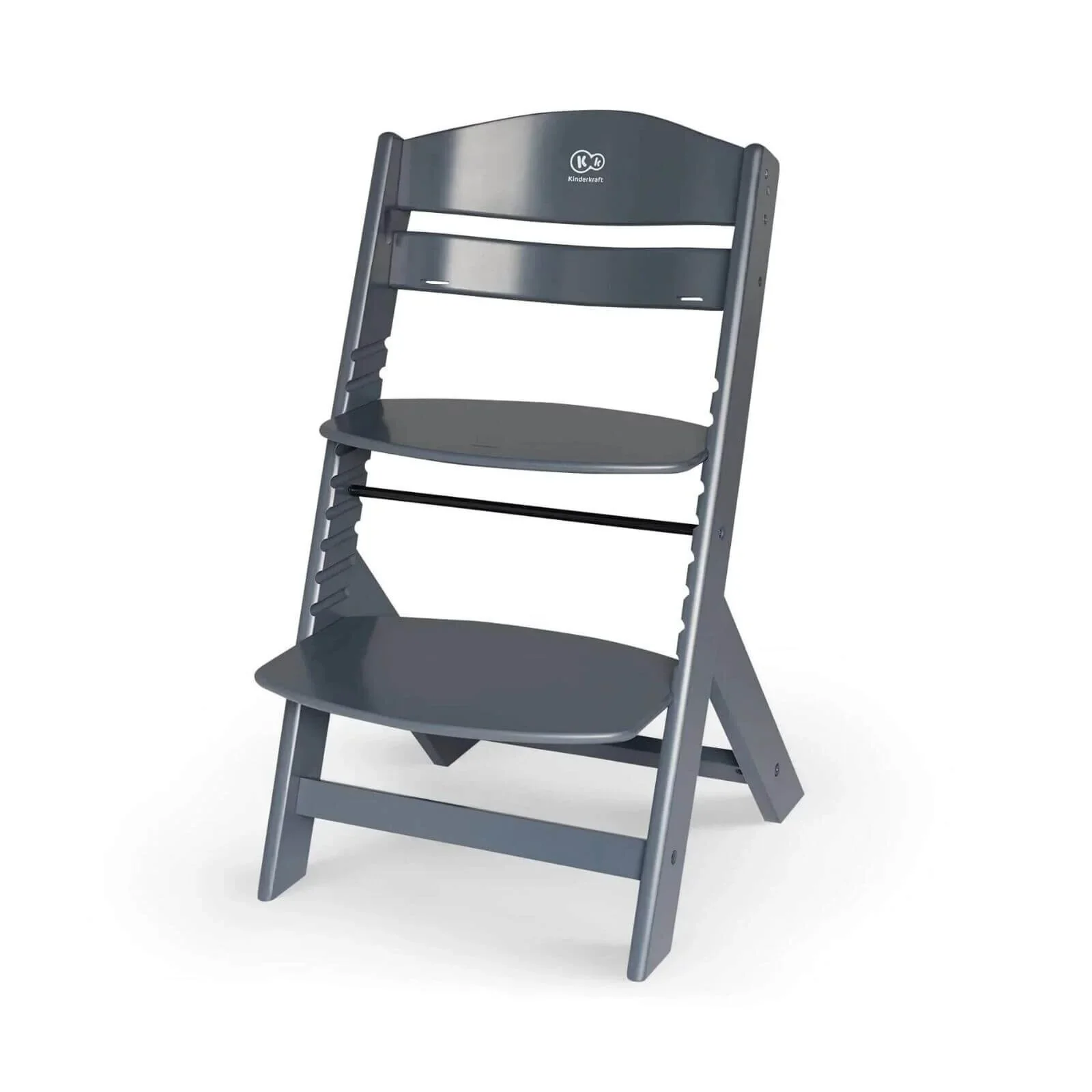 Kinderkraft Enock Wooden Highchair - Full Grey - Image 3