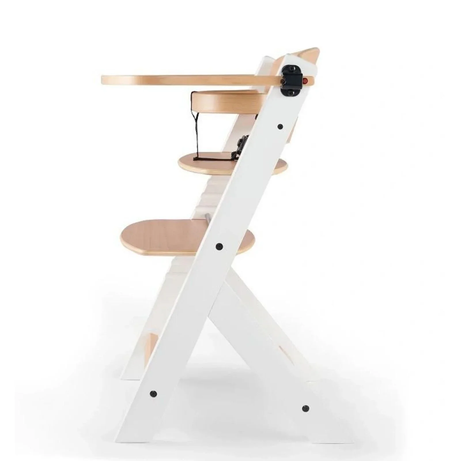 Kinderkraft Enock Wooden Highchair - Wooden White - Image 4
