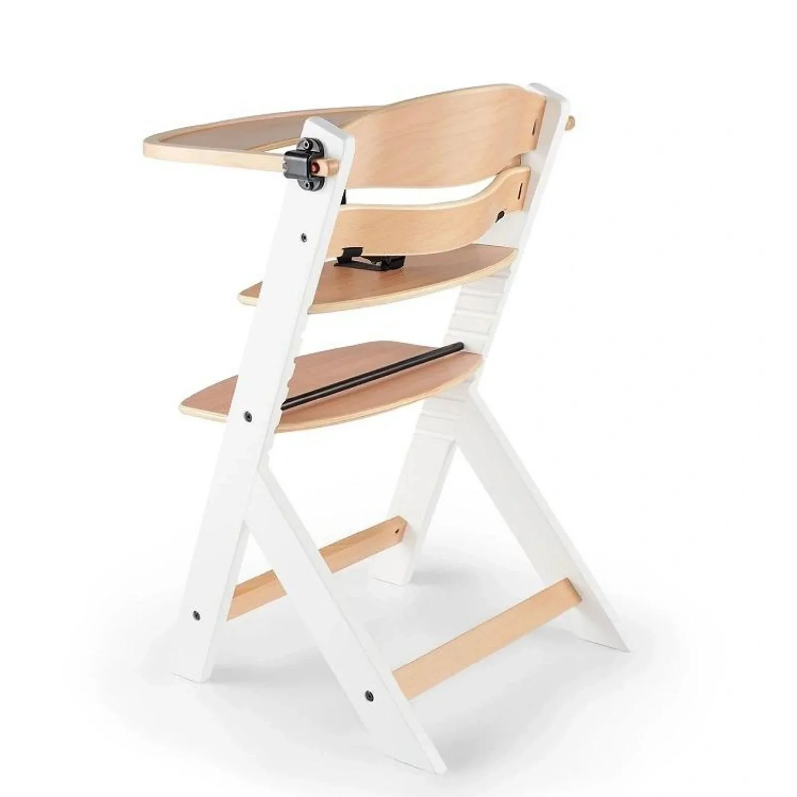 Kinderkraft Enock Wooden Highchair - Wooden White - Image 5