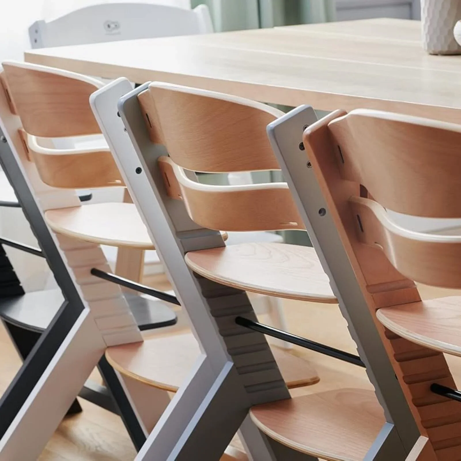 Kinderkraft Enock Wooden Highchair - White - Image 10