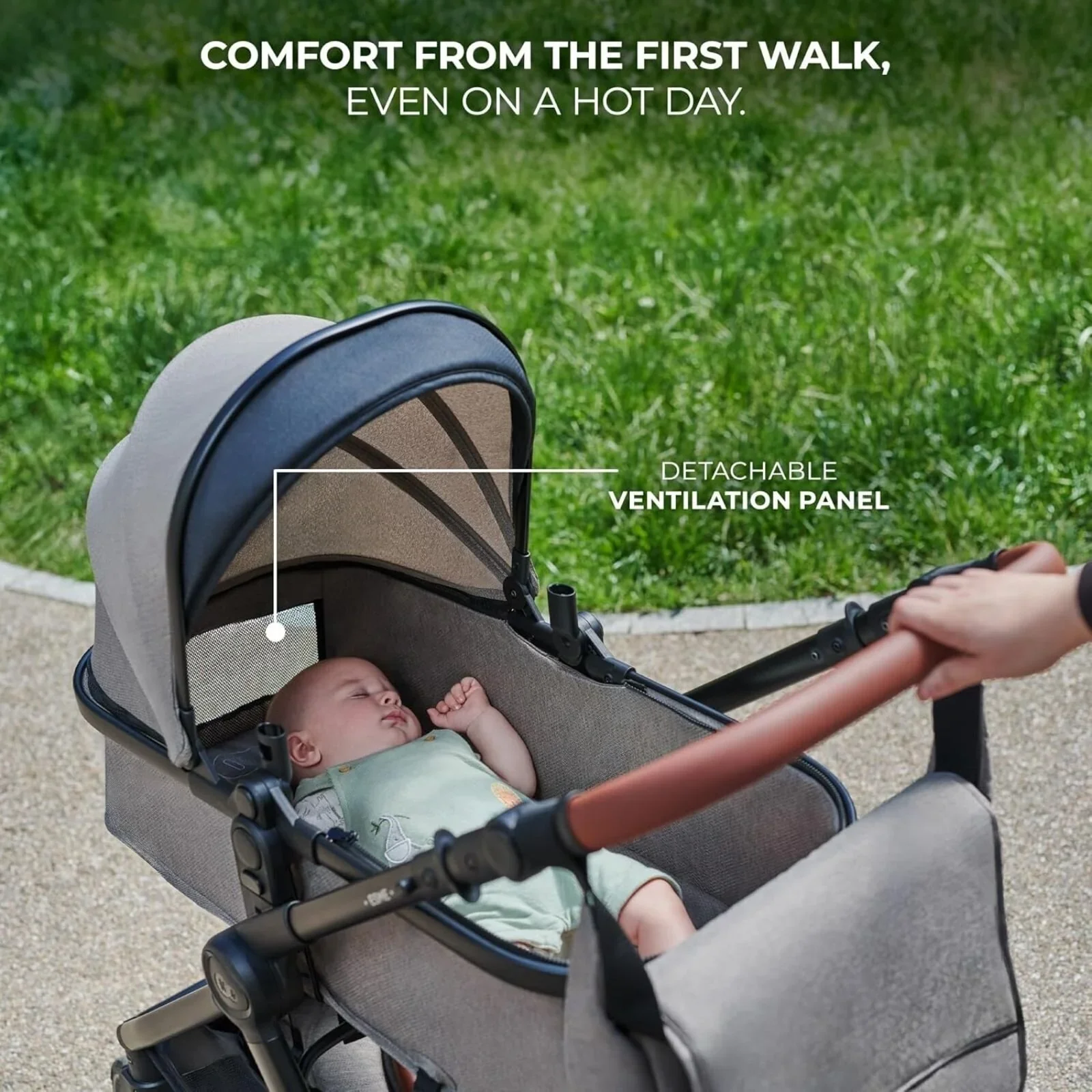 Kinderkraft Esme 3-in-1 Travel System with Mink Pro Car Seat - Pure Black - Image 18