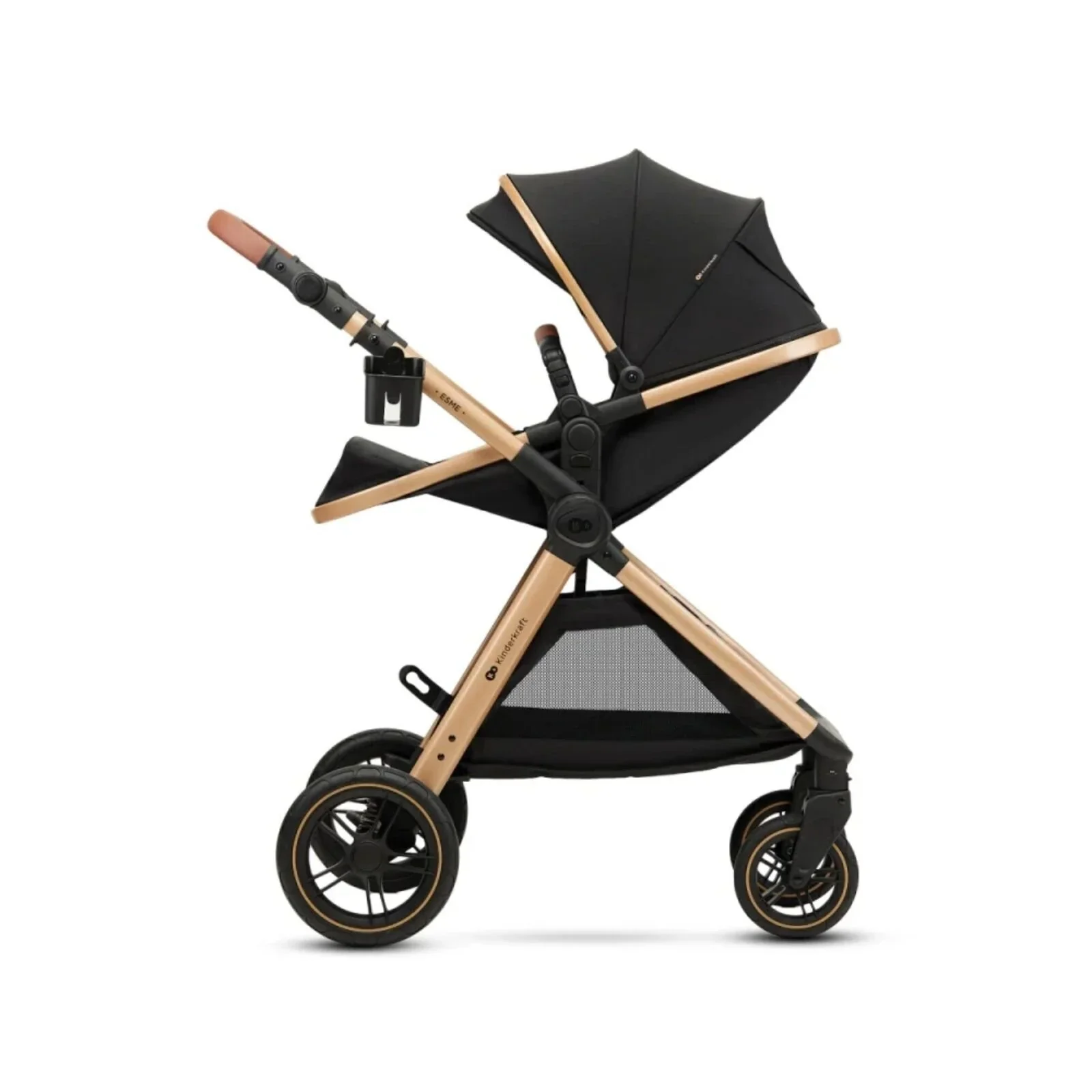 Kinderkraft Esme 3-in-1 Travel System with Mink Pro Car Seat - Pure Black - Image 3