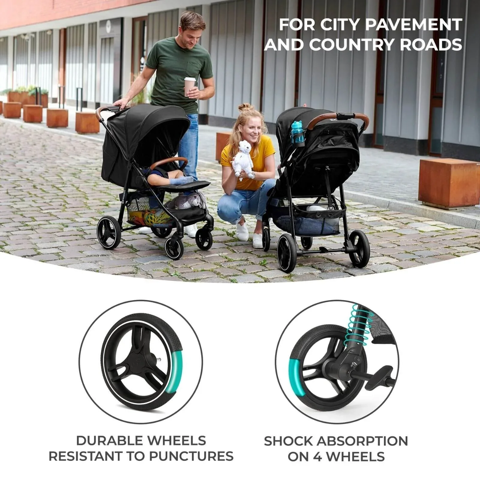 Kinderkraft Grande Plus Baby Stroller - Grey - Image 7