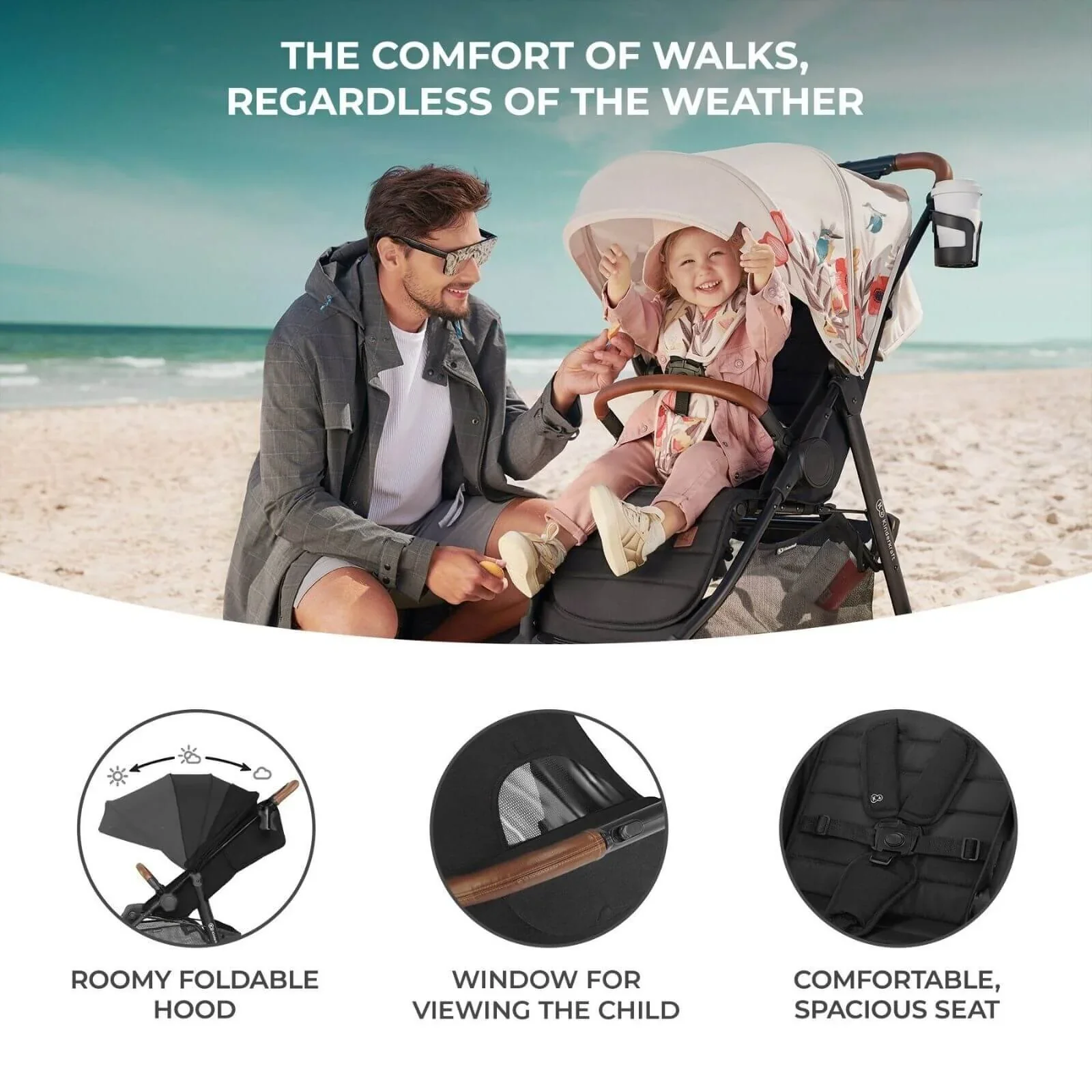 Kinderkraft Grande Plus Baby Stroller - Black - Image 8