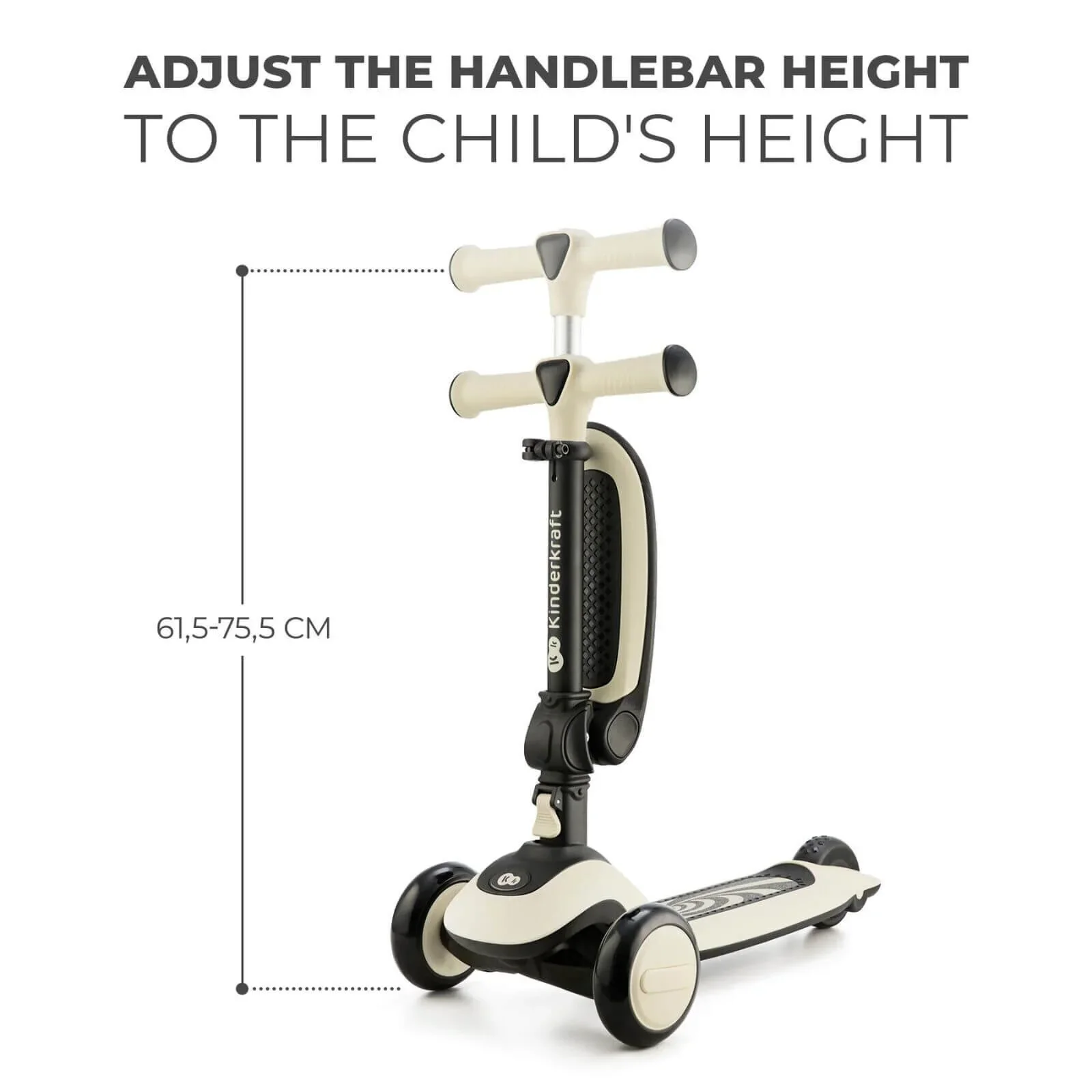 Kinderkraft Halley 2-in-1 Scooter - White - Image 8