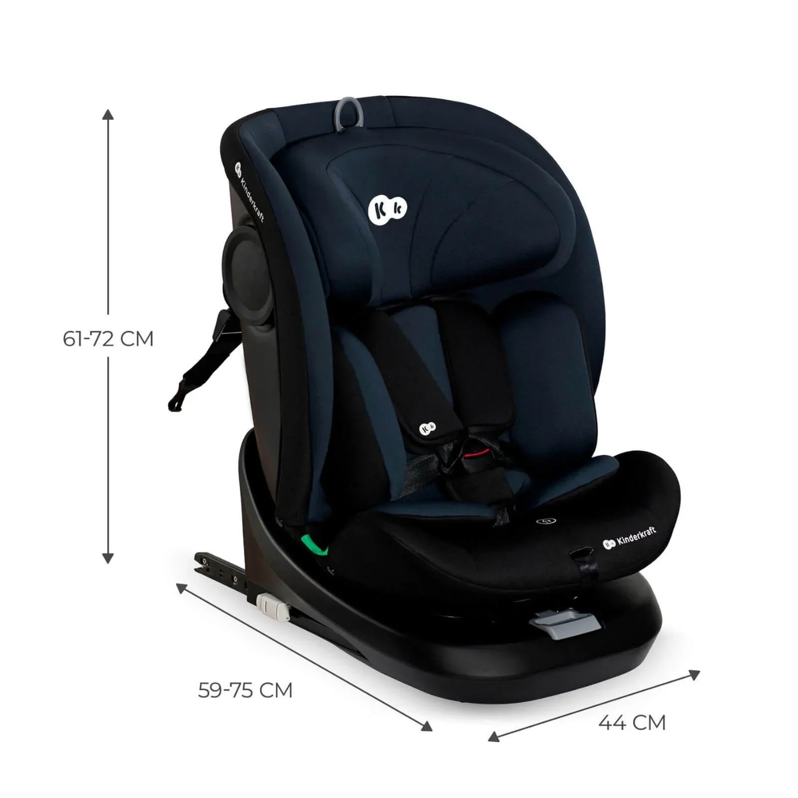 Kinderkraft i-Grow i-Size Car Seat (Birth to 12 Years) - Black - Image 12
