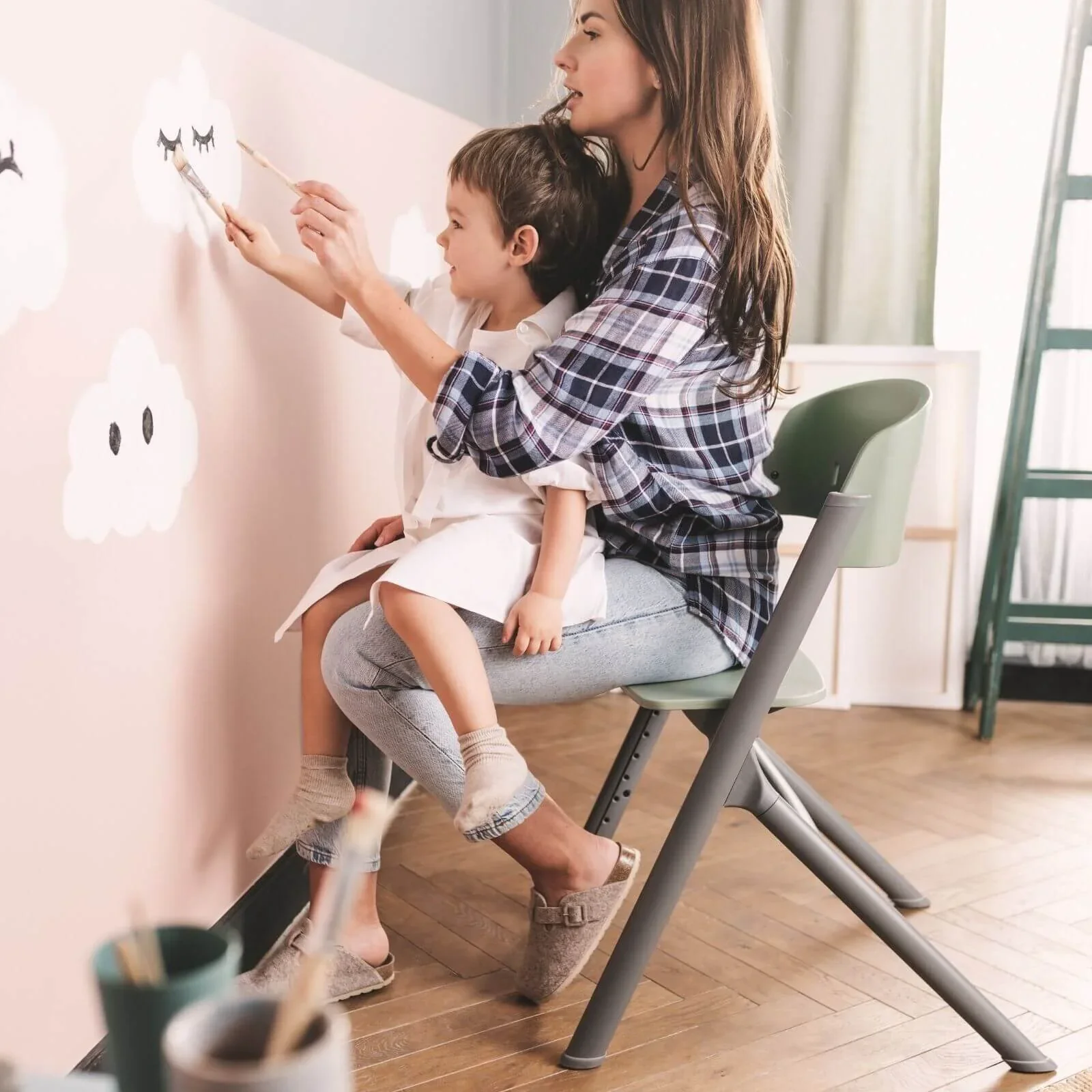 Kinderkraft Livy Highchair with Tray - Olive Green - Image 6