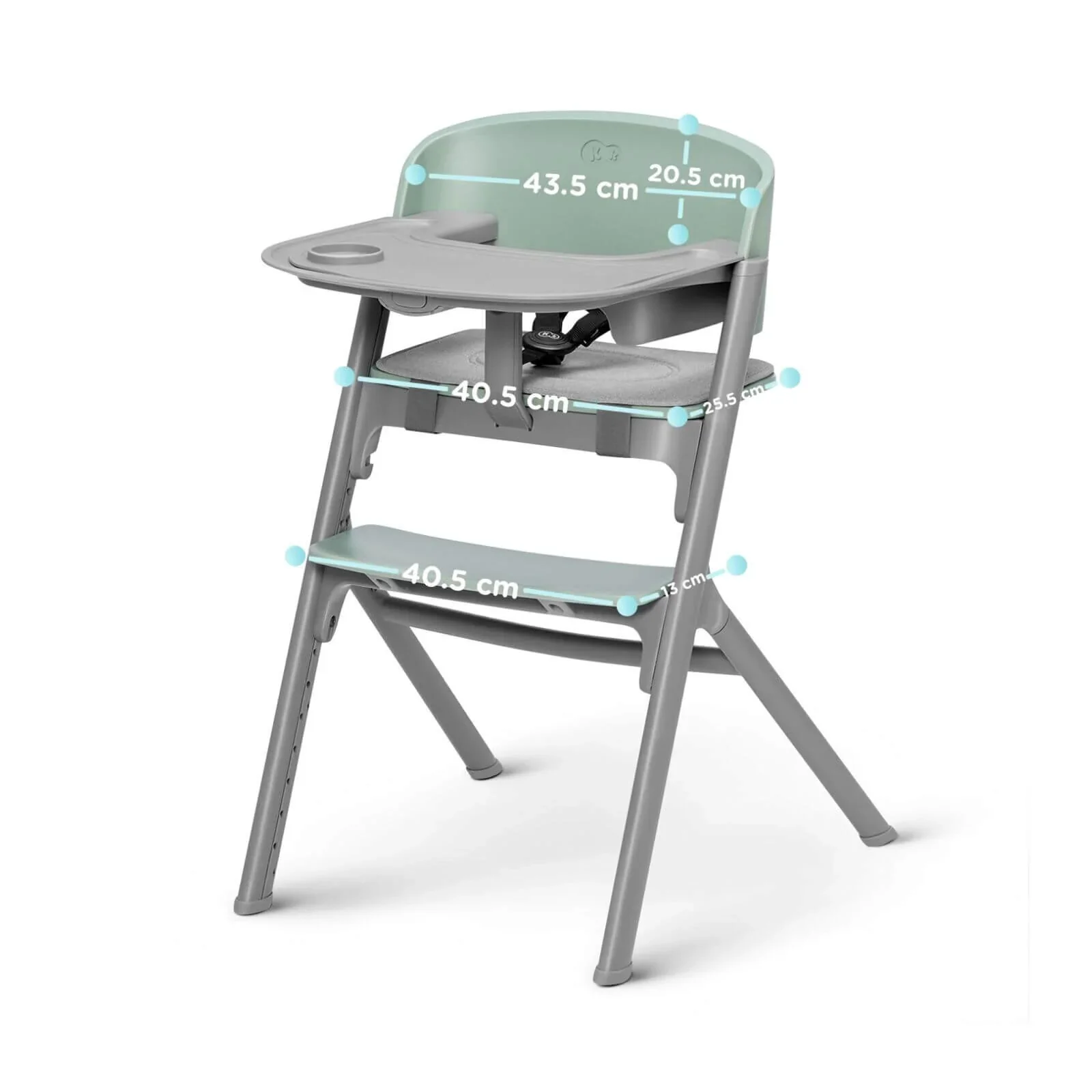 Kinderkraft Livy Highchair with Tray - Olive Green - Image 7