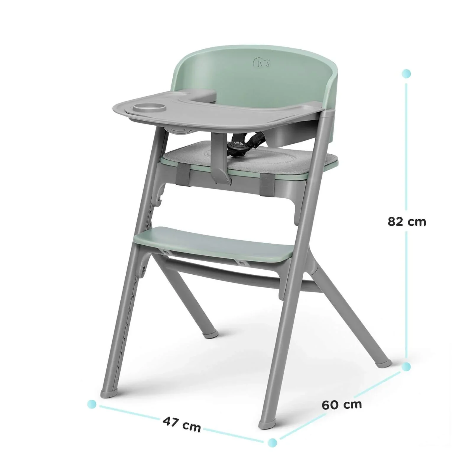 Kinderkraft Livy Highchair with Tray - Olive Green - Image 8