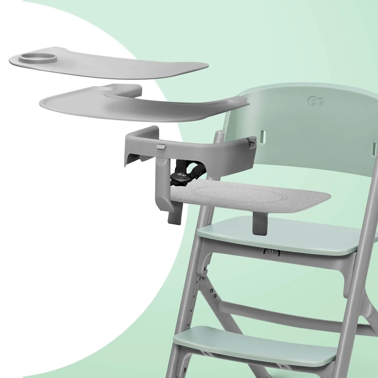 Kinderkraft Livy Highchair with Tray - Olive Green - Image 9
