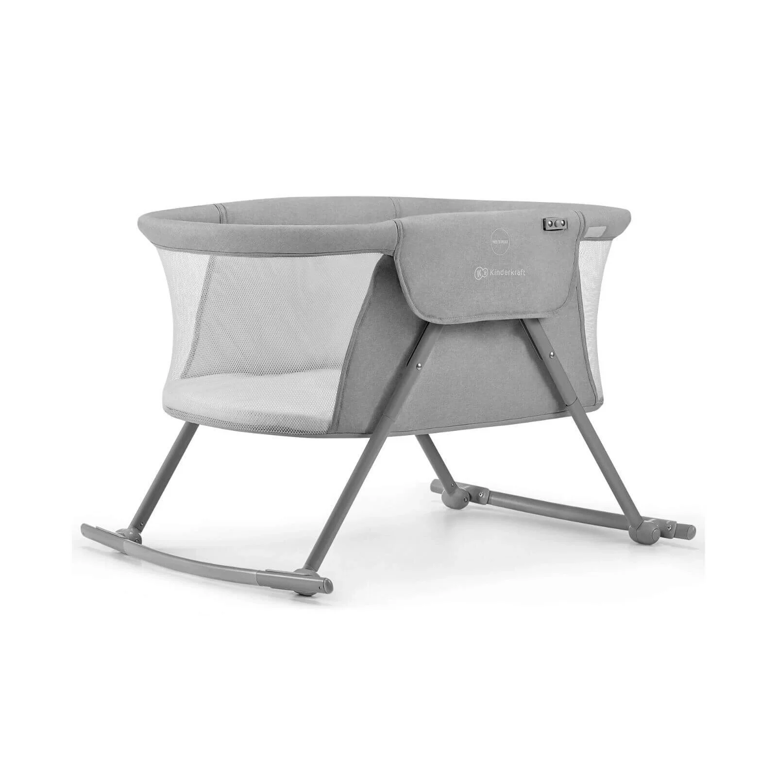 Kinderkraft Lovi 3-in-1 Baby Crib - Grey - Image 2