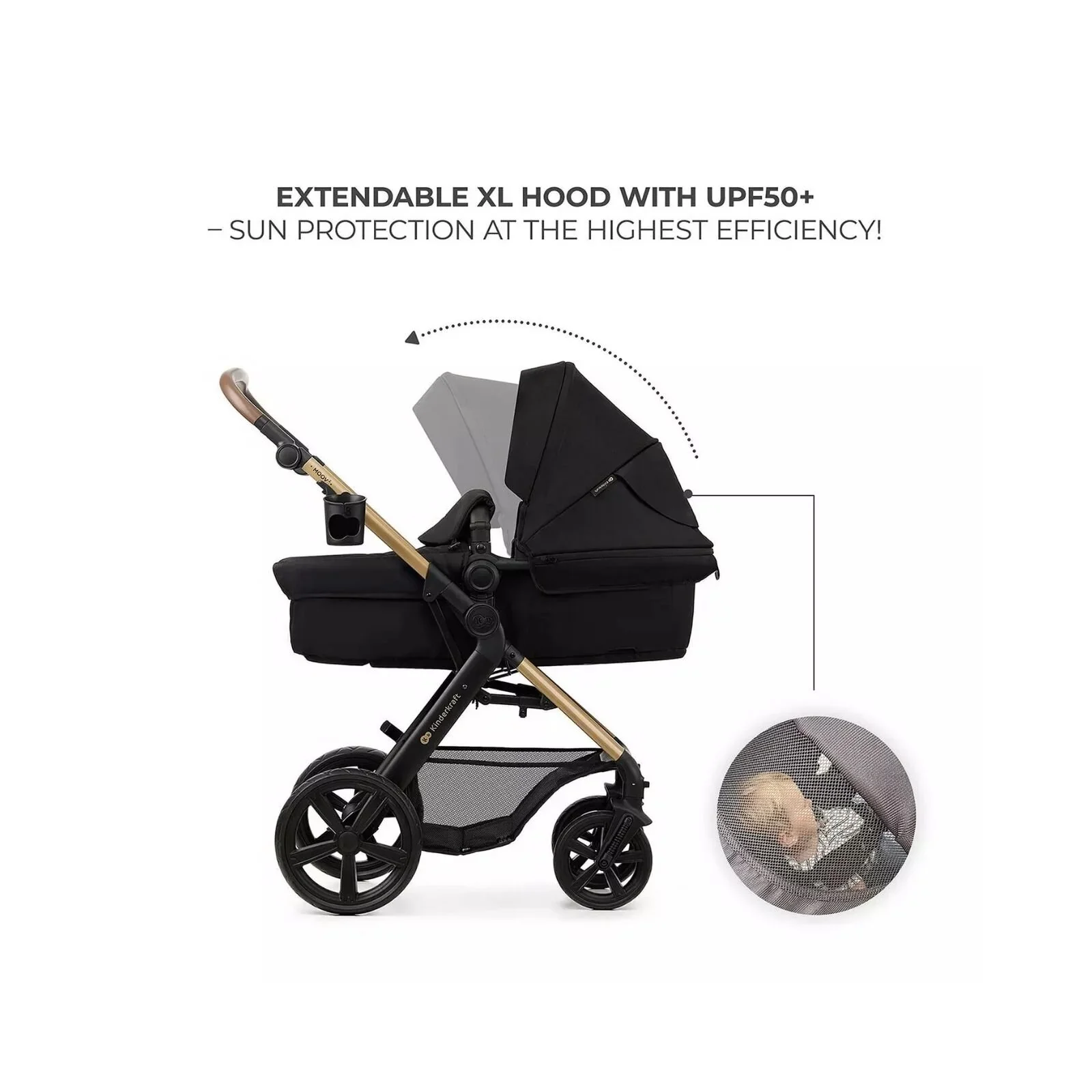Kinderkraft Moov 2 3-in-1 Travel System - Black - Image 3