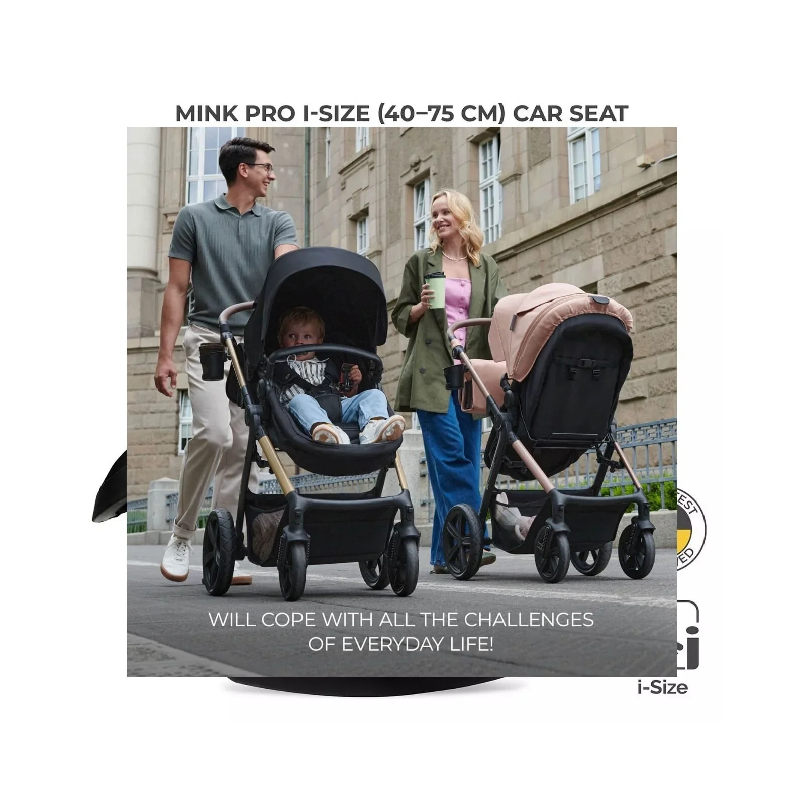 Kinderkraft Moov 2 3-in-1 Travel System - Beige - Image 7