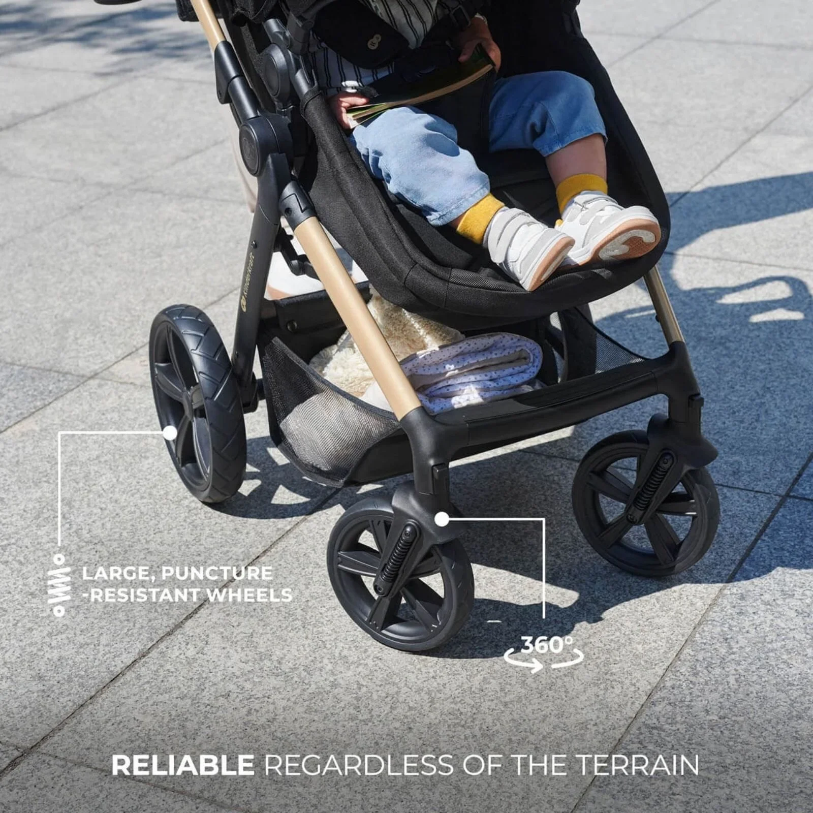 Kinderkraft Moov 2 3-in-1 Travel System - Beige - Image 9