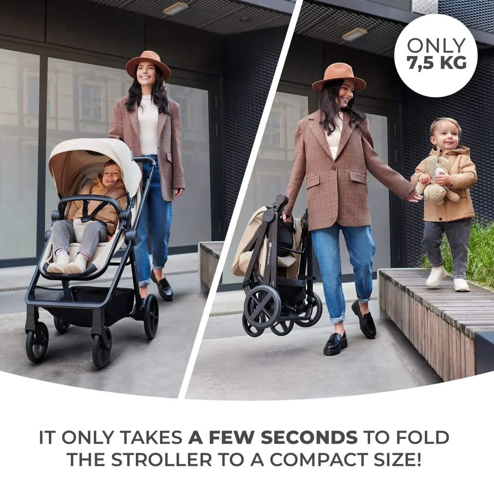 Kinderkraft Newly Mink Pro 4-in-1 Travel System - Classic Black - Image 9