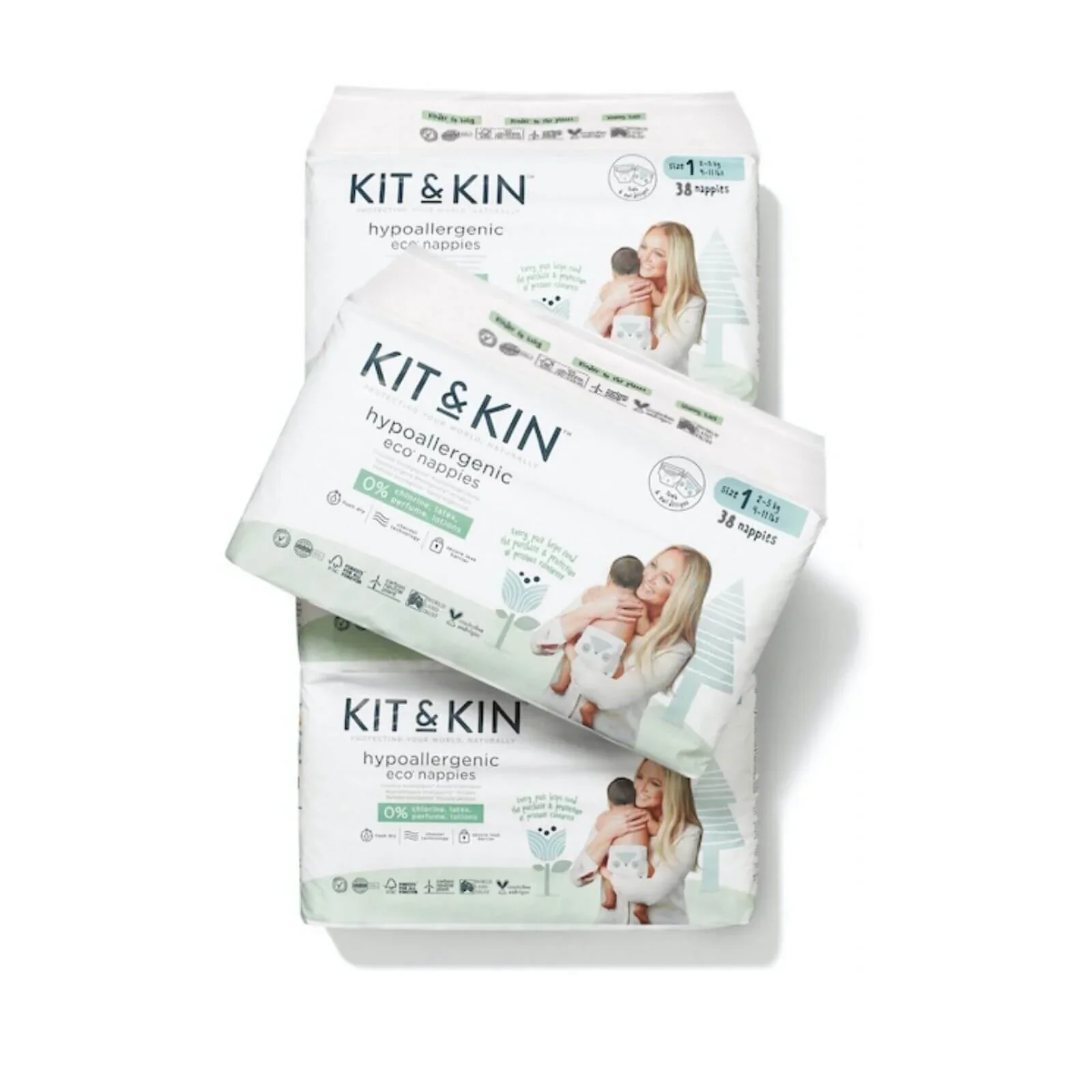 Kit & Kin Nappies Size 1 - 38 nappies - Image 3
