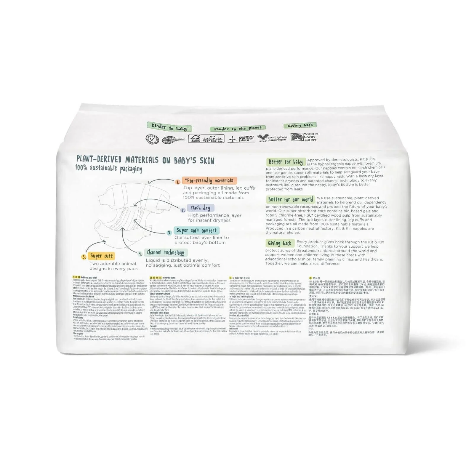 Kit & Kin Nappies Size 2 - 38 nappies - Image 2