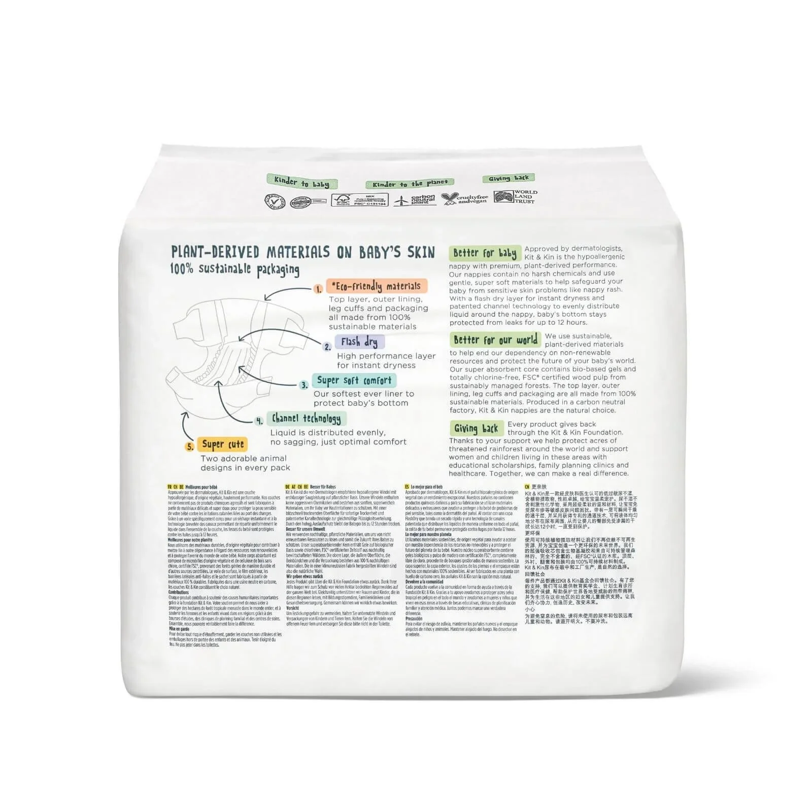 Kit & Kin Nappies Size 4 - 32 nappies - Image 2