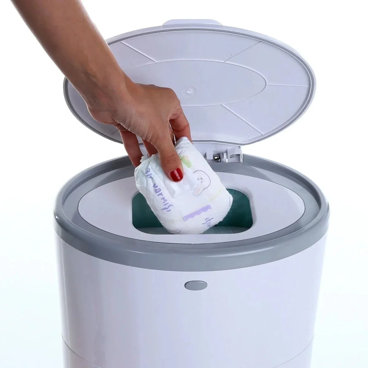 Korbell Nappy Bin - White - Image 7