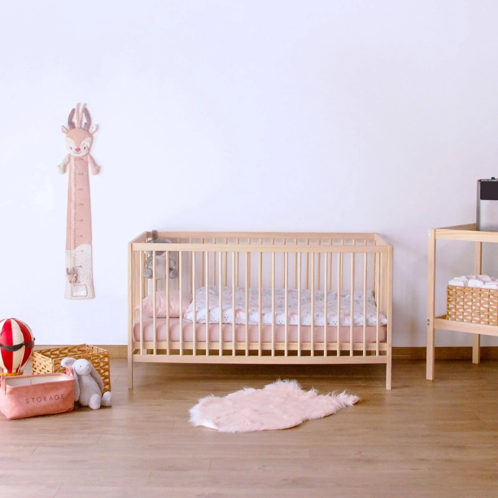 Kukka Natural Wood 2-Level Cot 70x140 - Image 2