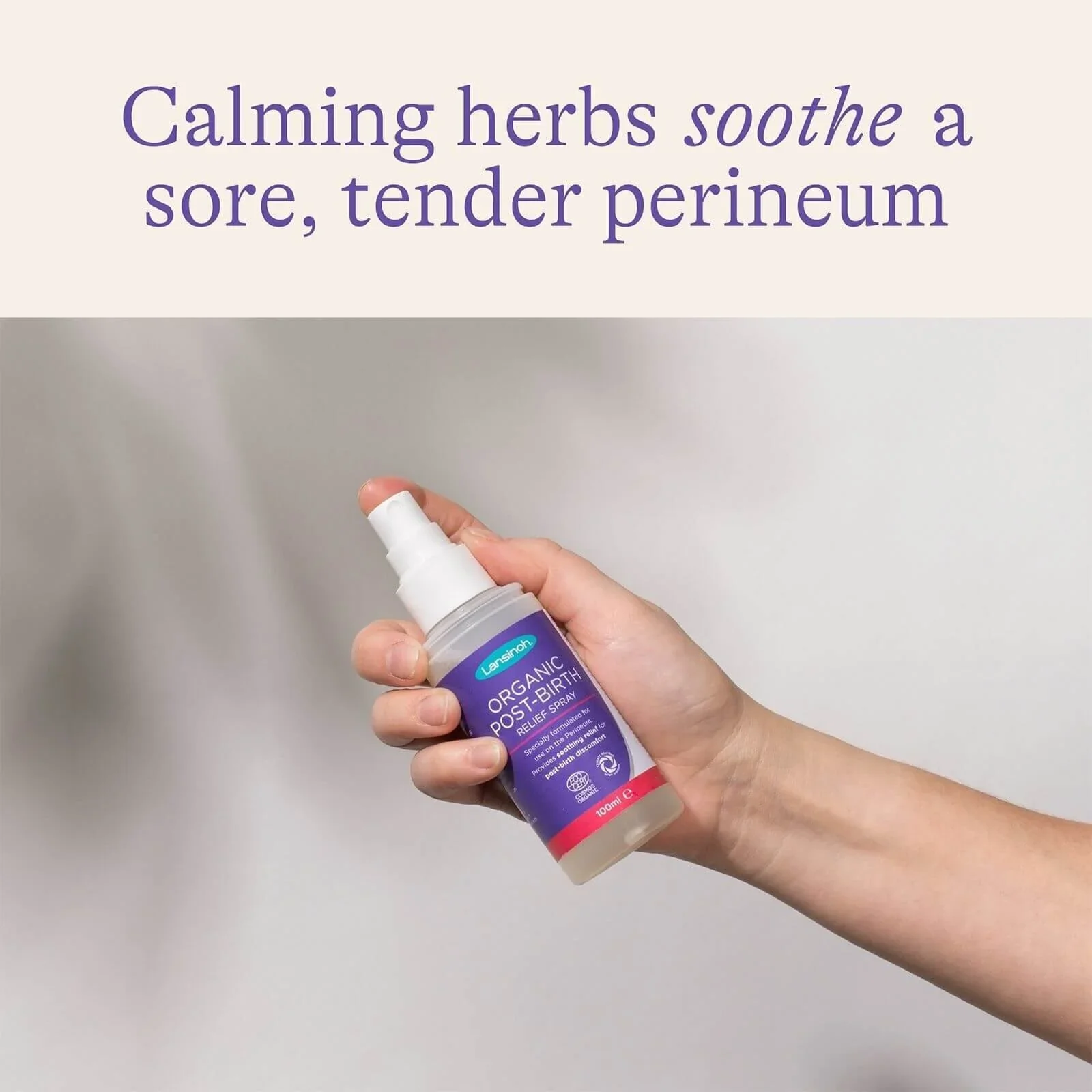 Lansinoh Organic Post-Birth Relief Spray 100ml - Image 2