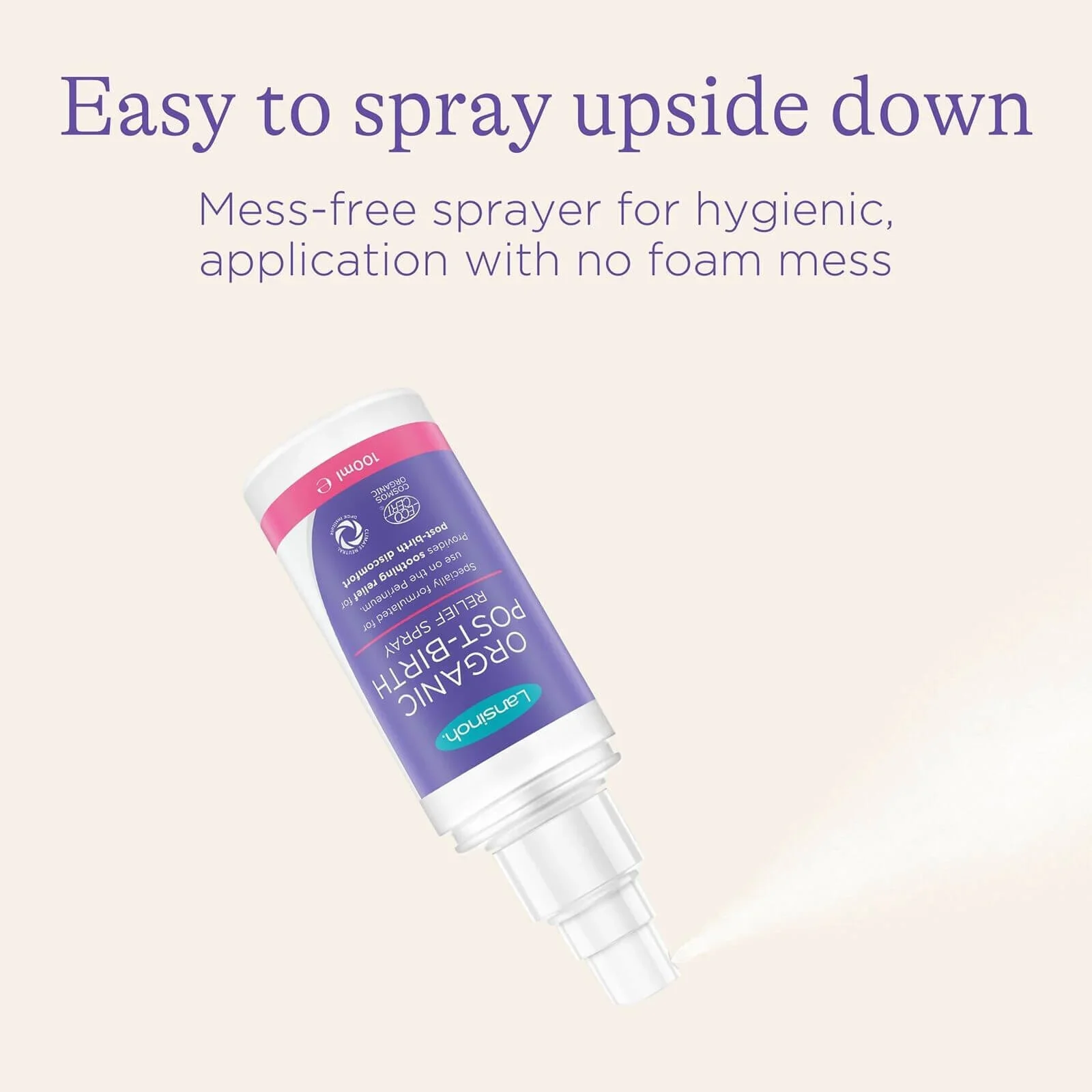Lansinoh Organic Post-Birth Relief Spray 100ml - Image 3