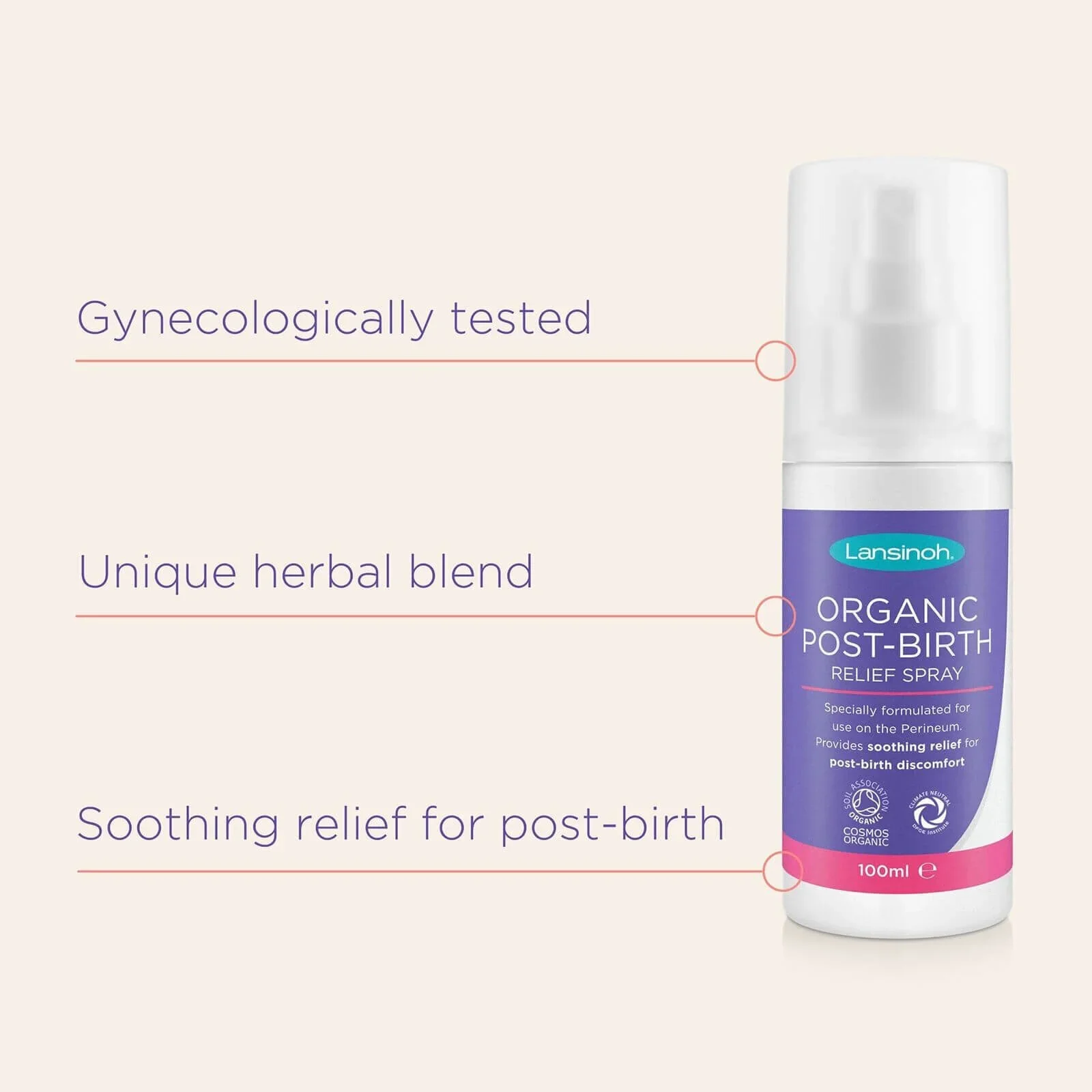 Lansinoh Organic Post-Birth Relief Spray 100ml - Image 4