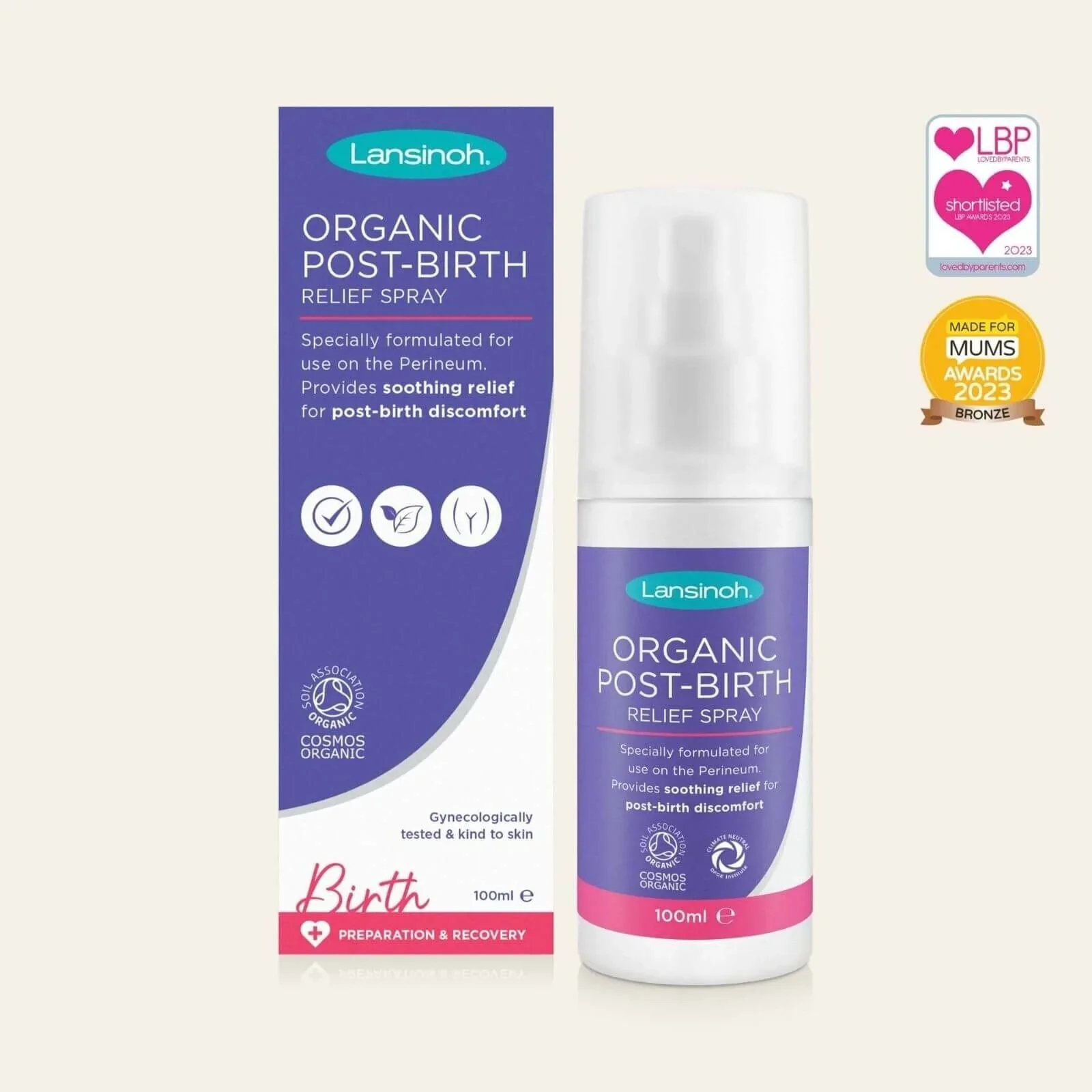 Lansinoh Organic Post-Birth Relief Spray 100ml - Image 6