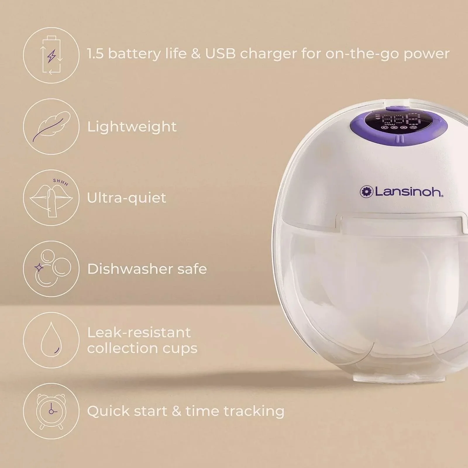 Lansinoh Single Wearable Breast Pump - Image 4