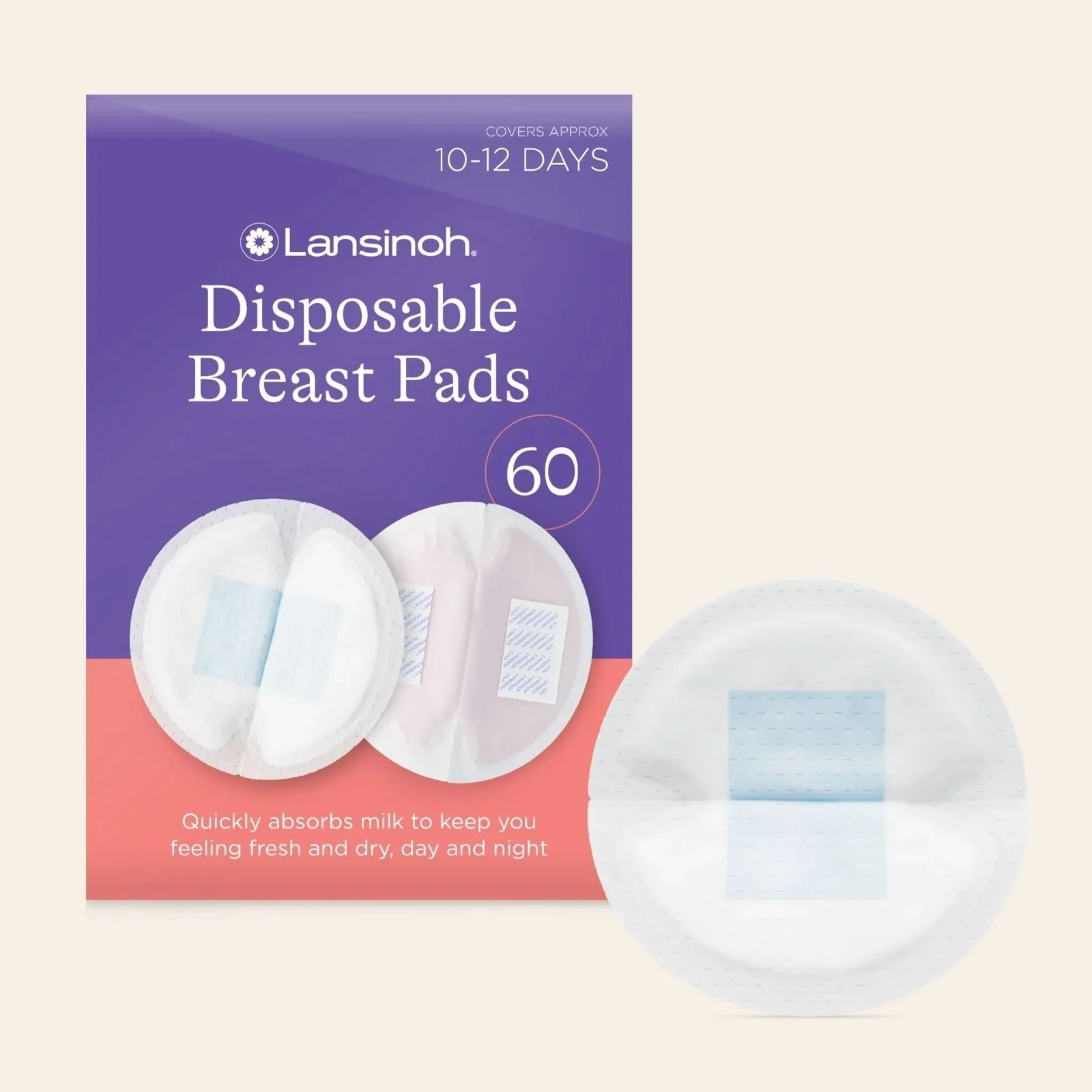 Lansinoh Ultra Thin Stay Dry Nursing Breast Pads 60 pcs - Image 2
