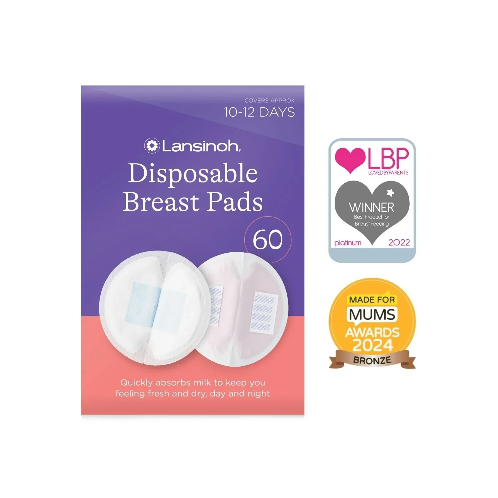 Lansinoh Ultra Thin Stay Dry Nursing Breast Pads 60 pcs - Image 3