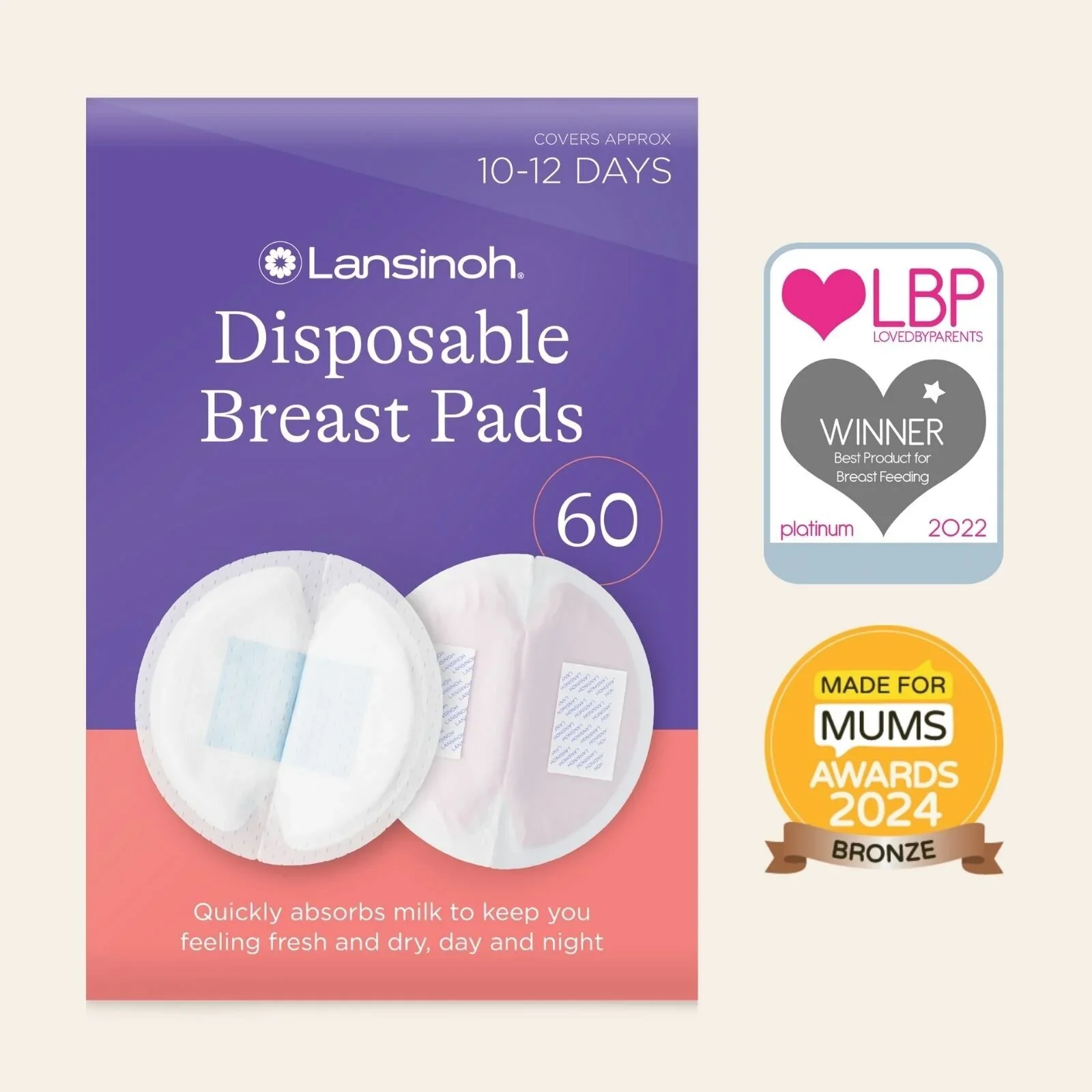 Lansinoh Ultra Thin Stay Dry Nursing Breast Pads 60 pcs - Image 4