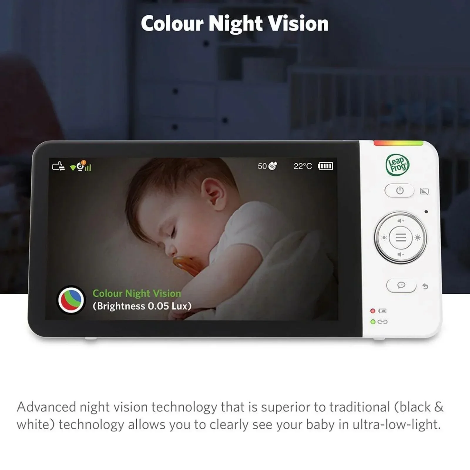 LeapFrog LF2936FHD Touch Screen Wi-Fi Smart Baby Monitor 5.5" 1080p Full HD Colour Display - Image 2