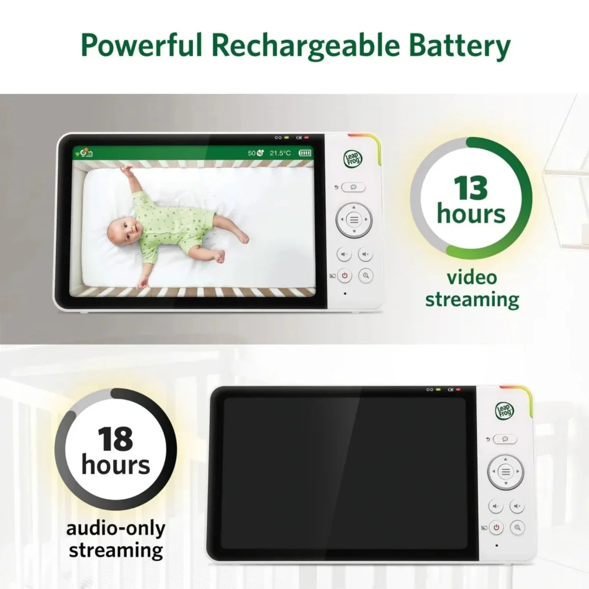 LeapFrog LF5817HD 7" Wi-Fi Smart Video Baby Monitor - Image 14