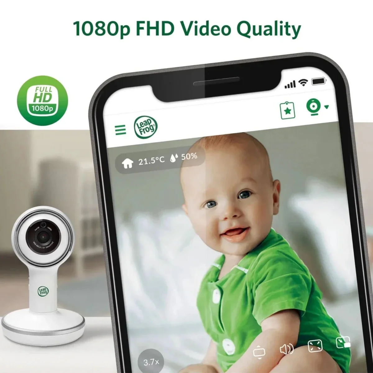 LeapFrog LF5817HD 7" Wi-Fi Smart Video Baby Monitor - Image 3