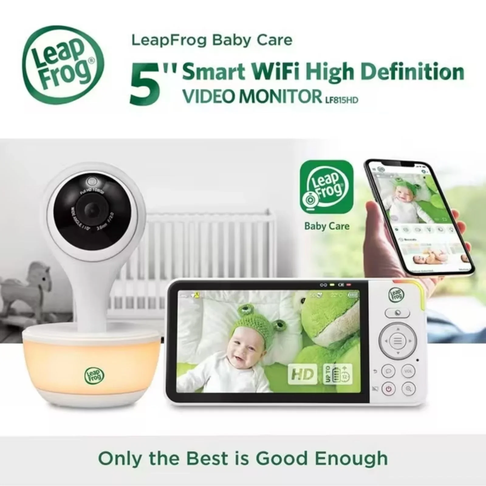 LeapFrog LF815HD Wi-Fi Smart 5" HD Video Baby Monitor - Image 3