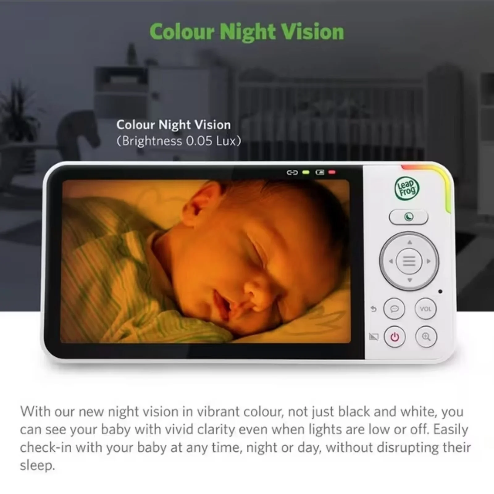 LeapFrog LF815HD Wi-Fi Smart 5" HD Video Baby Monitor - Image 5
