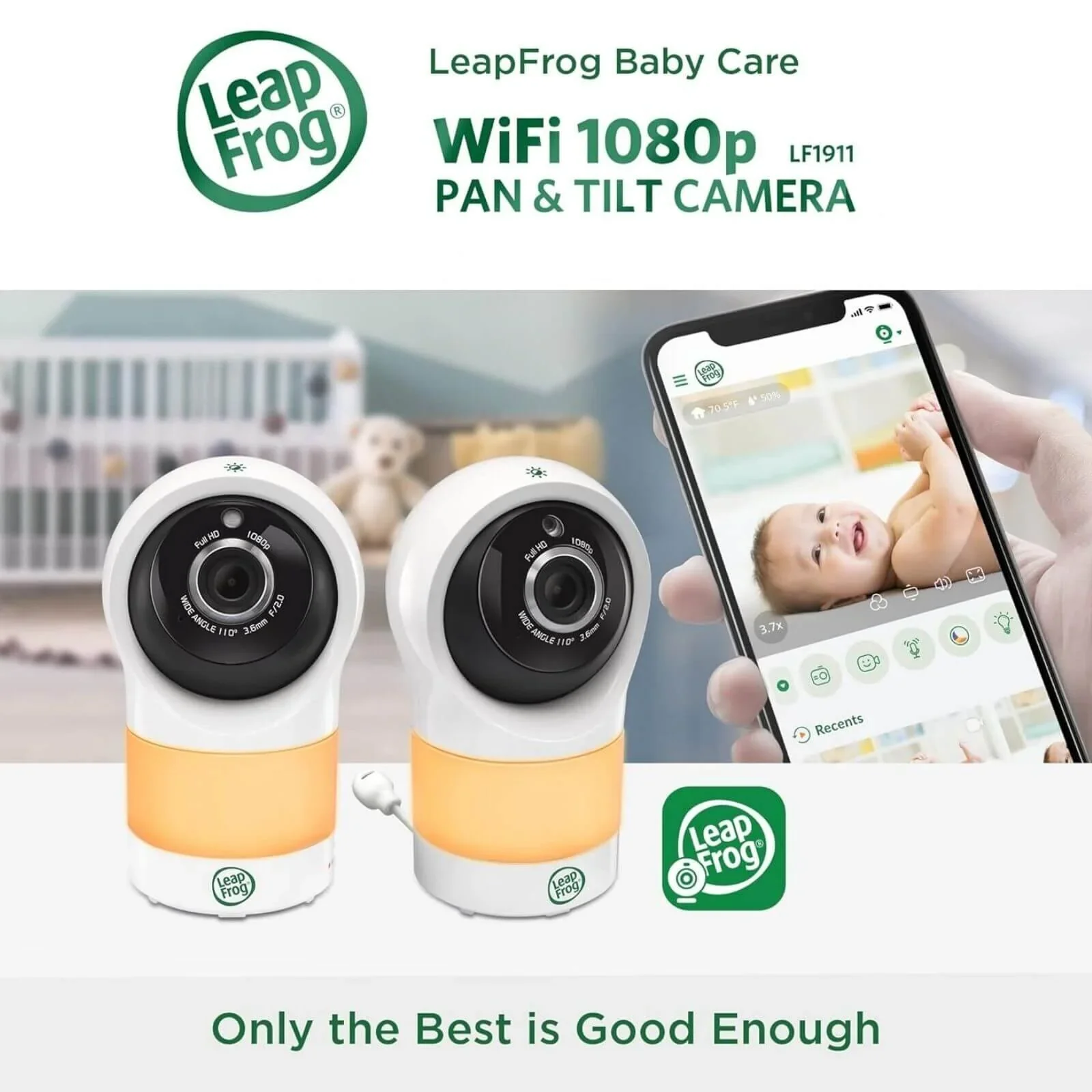 LeapFrog LF1911HD WiFi Standalone Video Baby Monitor - Image 3