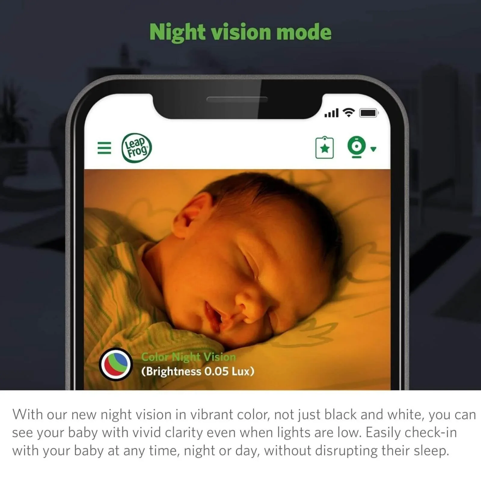 LeapFrog LF1911HD WiFi Standalone Video Baby Monitor - Image 5