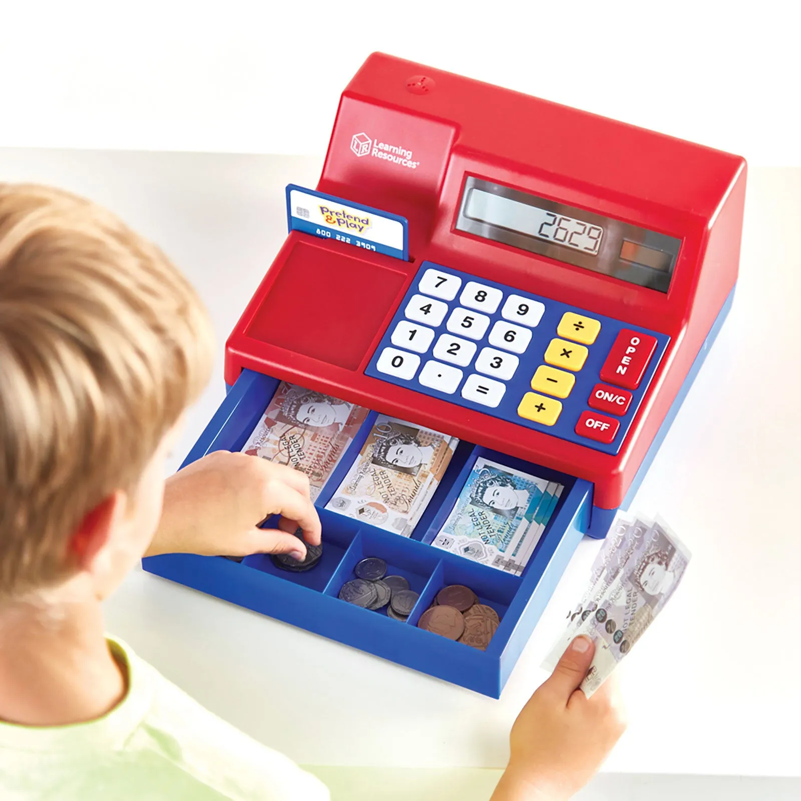 Learning Resources Pretend & Play Calculator Cash Register - Image 2