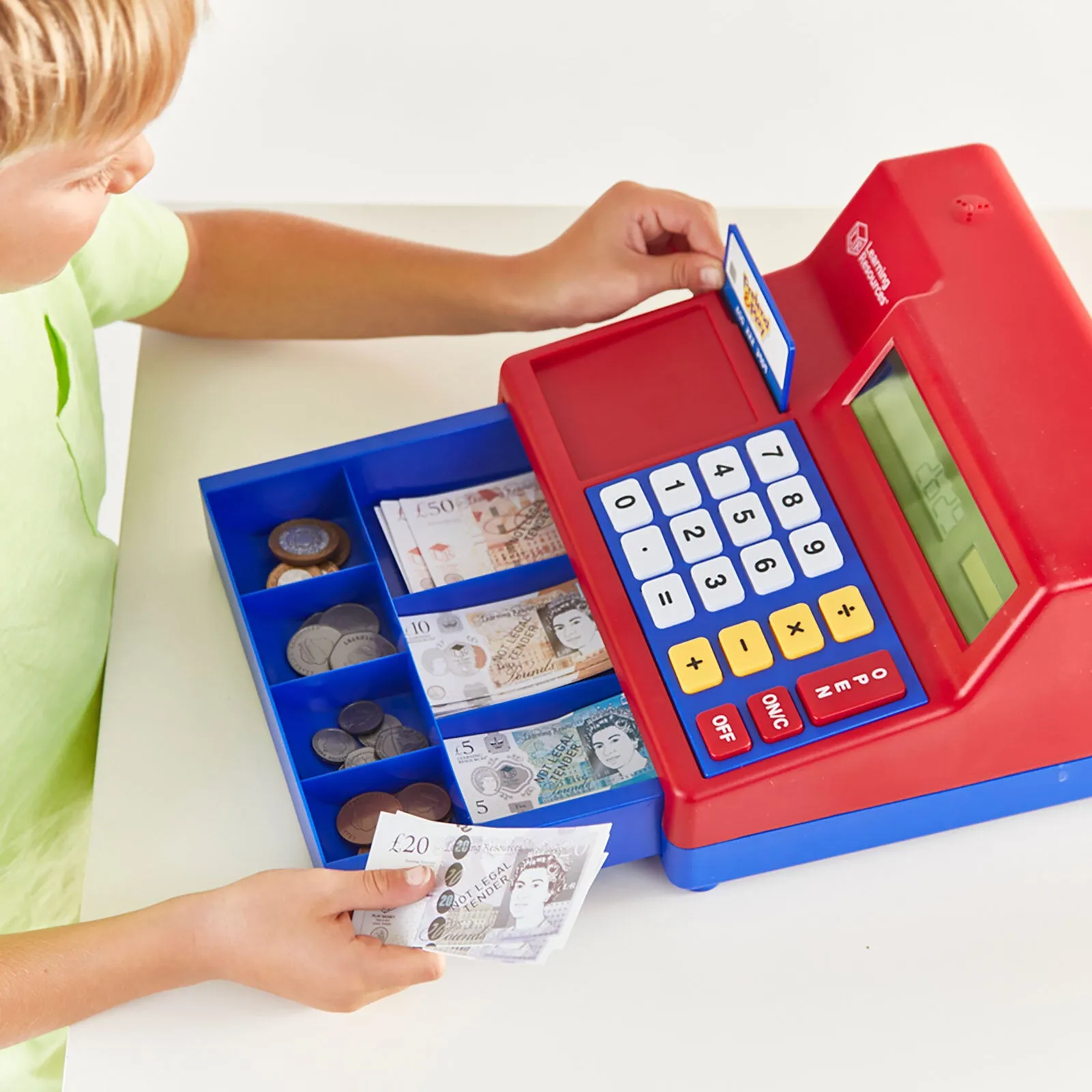 Learning Resources Pretend & Play Calculator Cash Register - Image 3