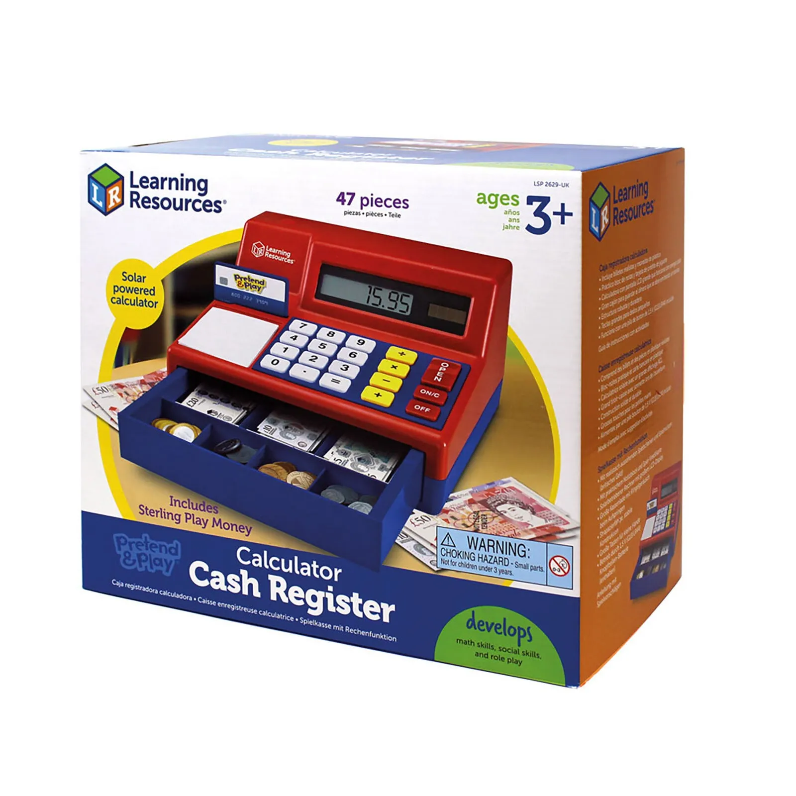 Learning Resources Pretend & Play Calculator Cash Register - Image 7