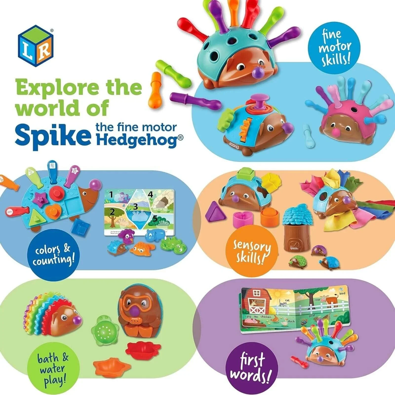 Learning Resources Spike the Fine Motor Hedgehog First Word - Image 5