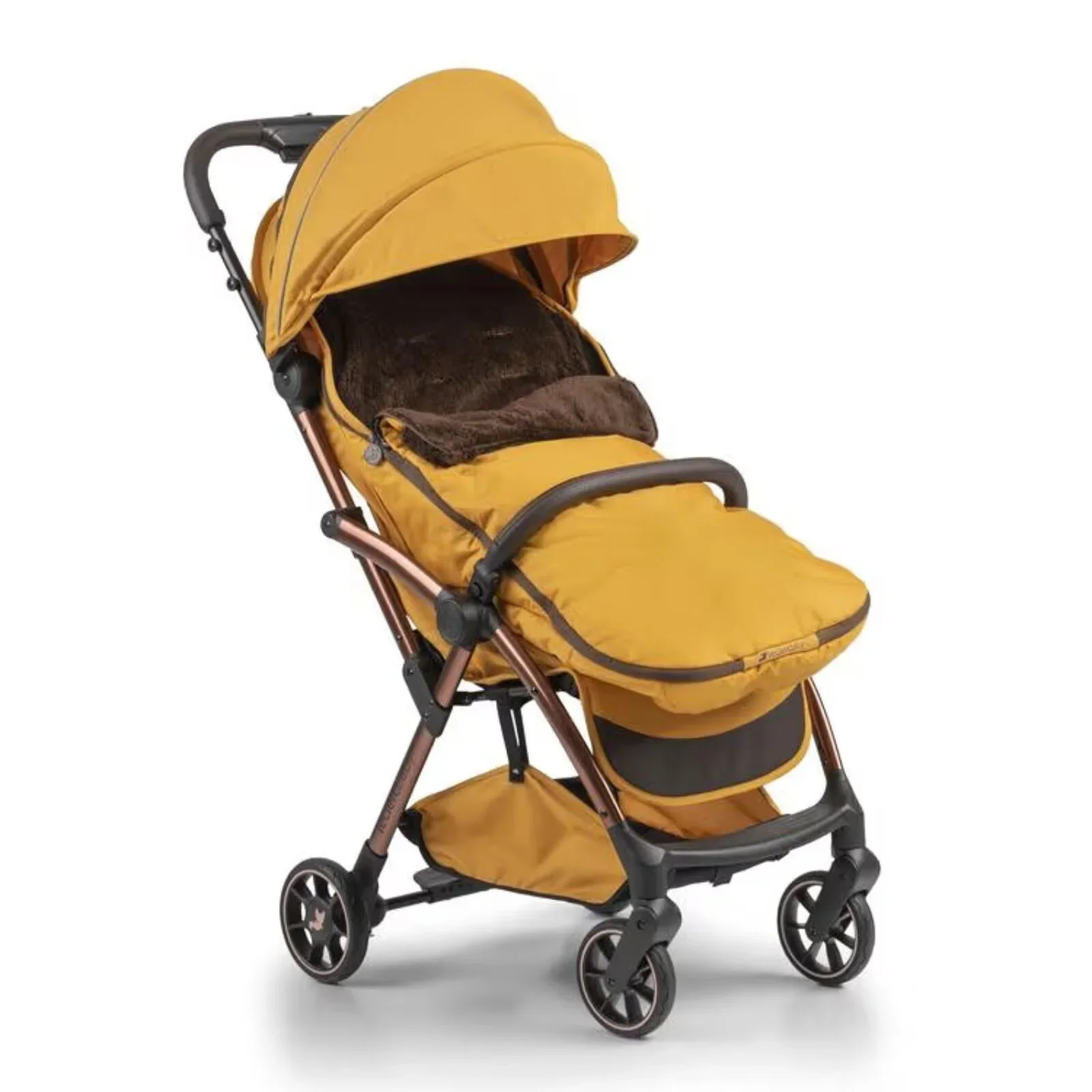 Leclerc Baby Influencer Air Footmuff Teddy - Golden Mustard - Image 7