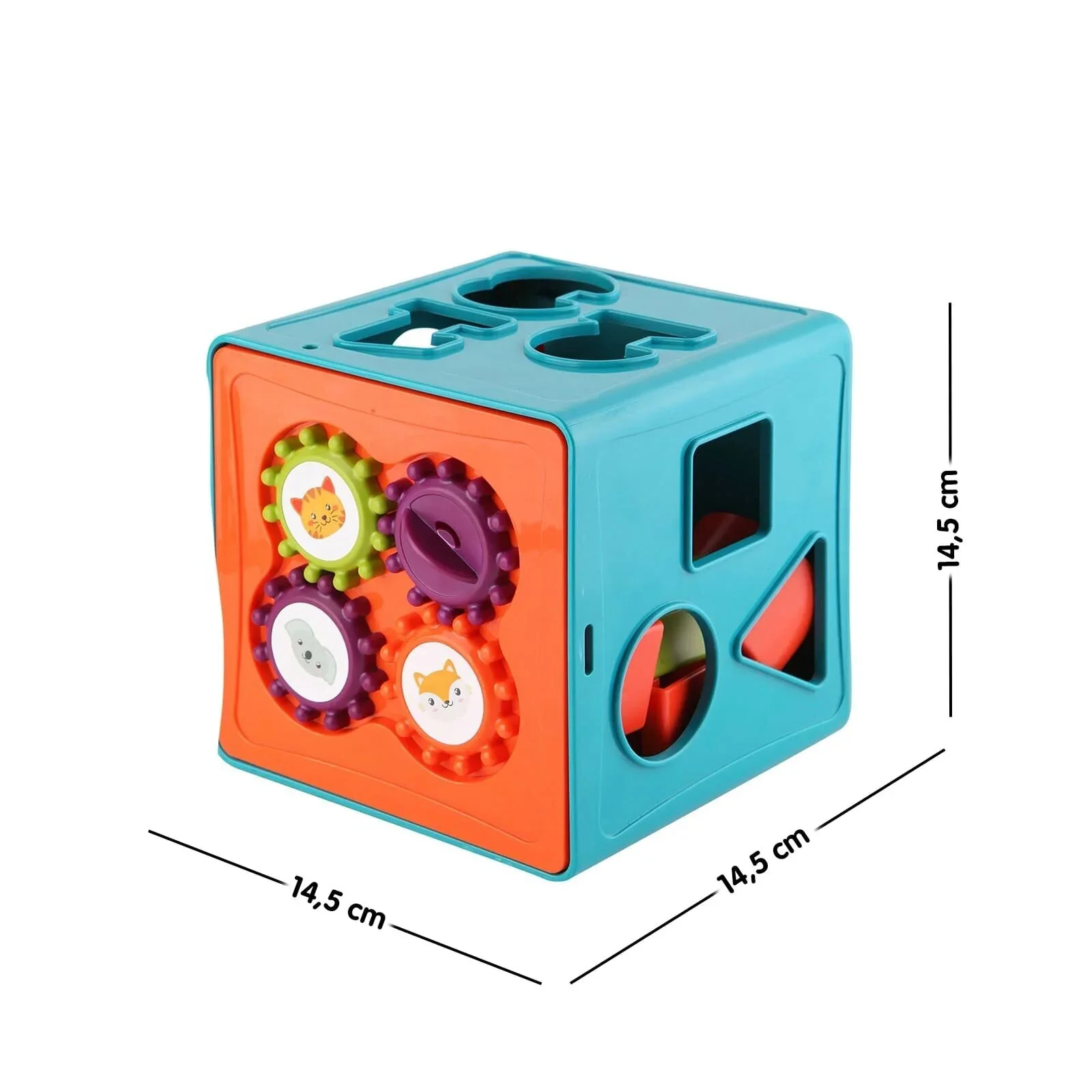 Let's Be Child Educational Shape Sorter & Activity Cube - Image 2