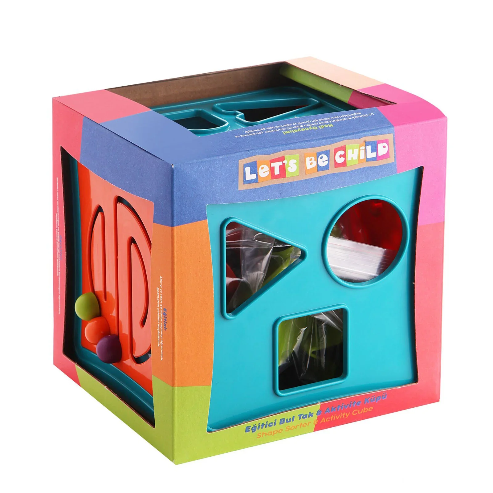 Let's Be Child Educational Shape Sorter & Activity Cube - Image 7