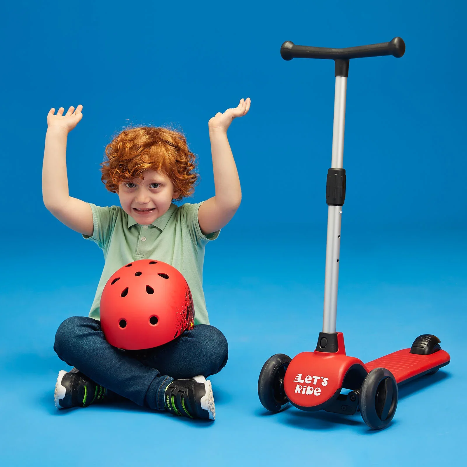 Let's Be Child Let's Ride 3 Wheels Scooter - Red - Image 2
