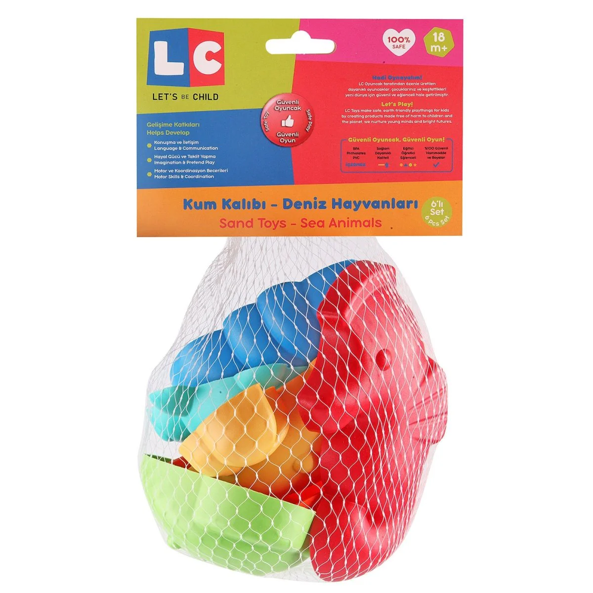 Let's Be Child Sand Mold Sea Animals 6 pcs Assorted - Image 7