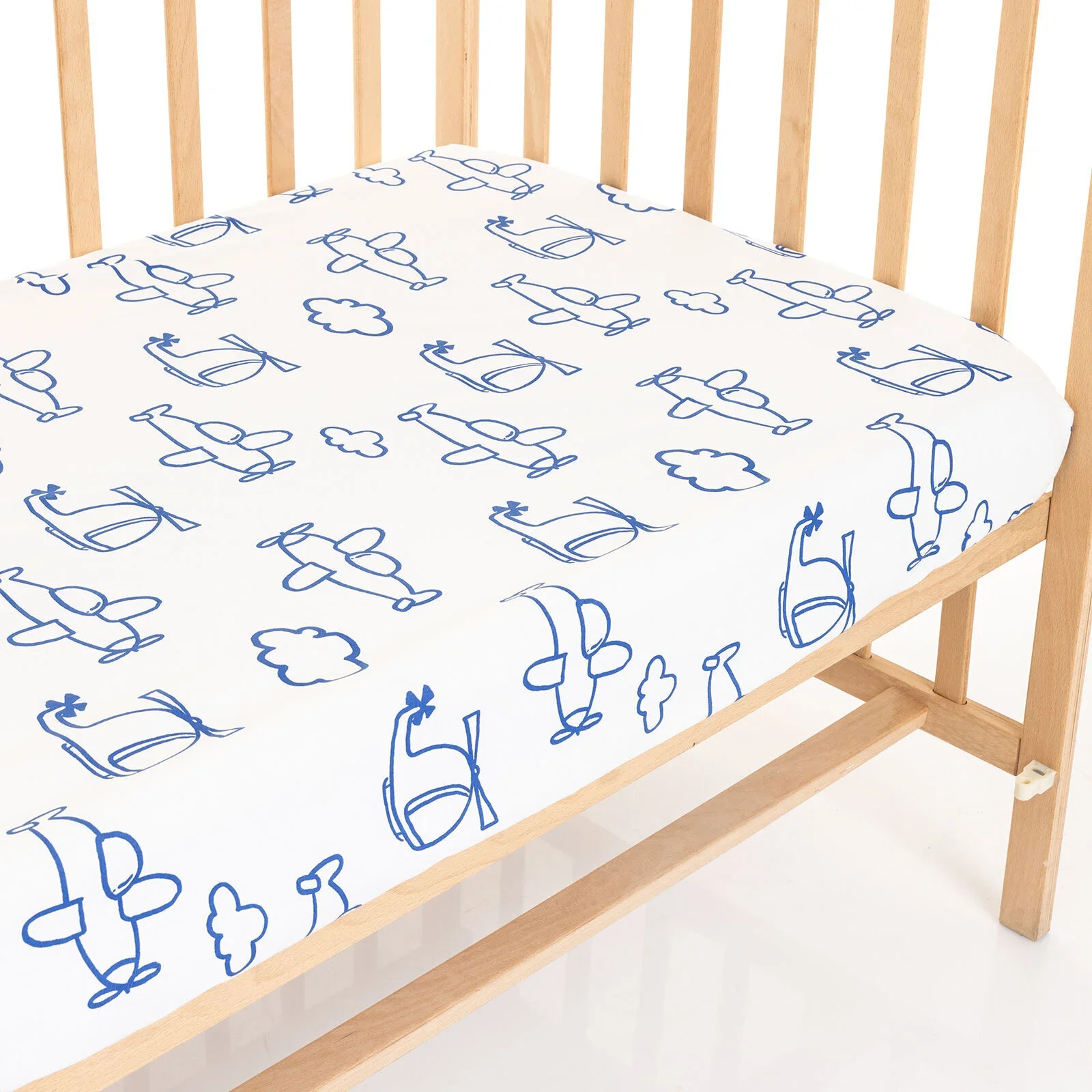Little Dreams Baby Boy Crib Sheet - Blue - Image 3